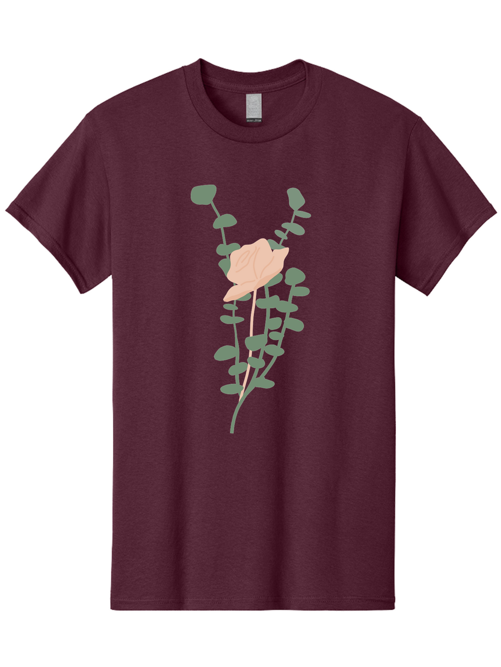 Falling-Leaves Men'S Graphic Tee, 100% Cotton, Comfortable Casual Summer Wear, Machine Washable, Pale Leaf, Gray Leaves, Minimalist Design, Simple Shapes, Soft Colors, Abstract Art, Modern Illustration, Digital Graphics Aae014