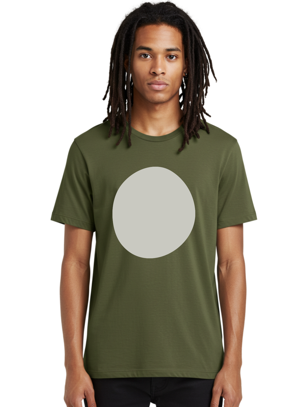 Gray-Circle Men'S Graphic Tee, 100% Cotton, Comfortable Casual Summer Wear, Machine Washable, Gray Circle, Simple Shape, Minimalist Design, Abstract Art, Geometric Figure, Modern Aesthetic, Clean Lines Aae023