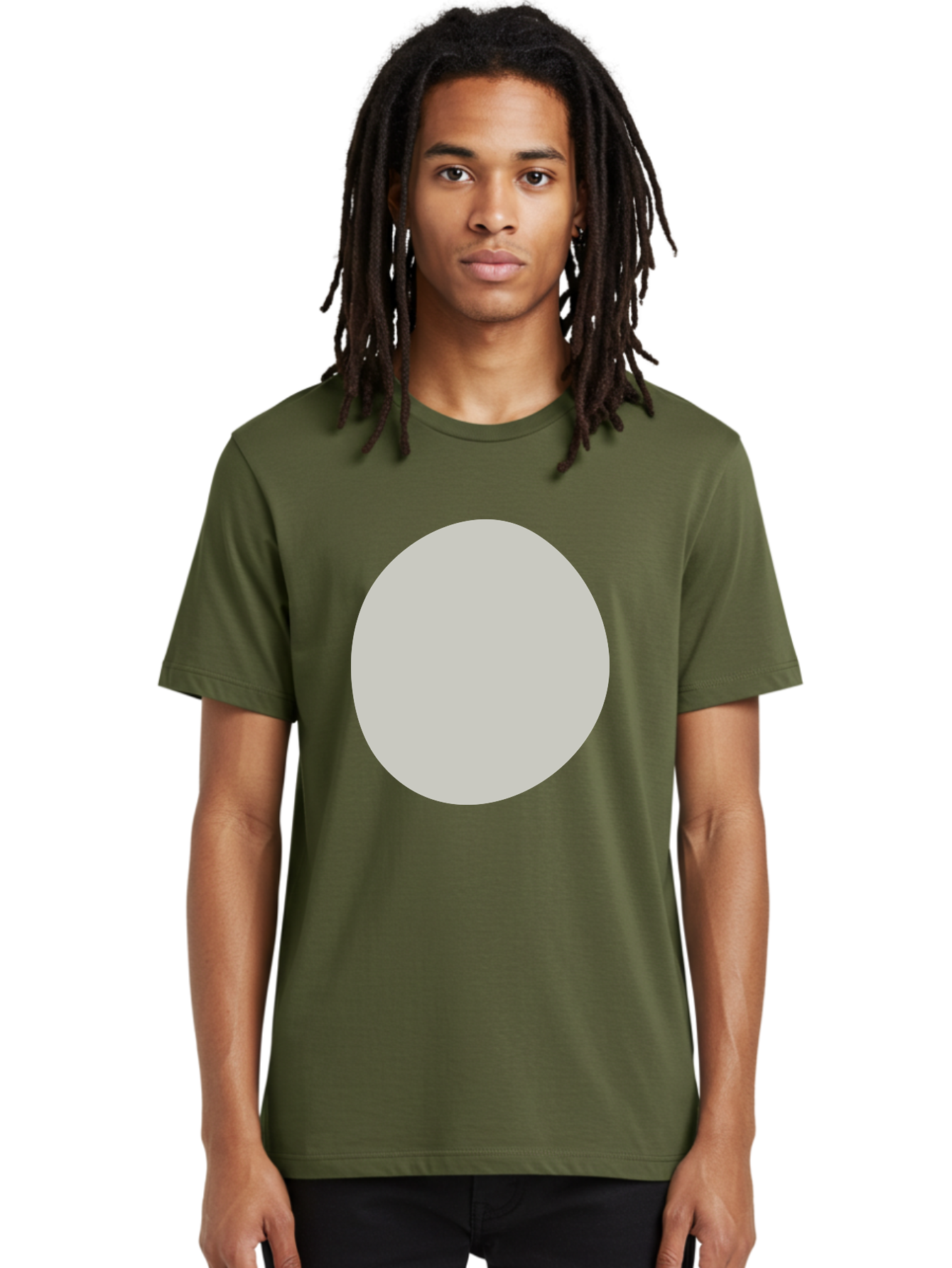 Gray-Circle Men'S Graphic Tee, 100% Cotton, Comfortable Casual Summer Wear, Machine Washable, Gray Circle, Simple Shape, Minimalist Design, Abstract Art, Geometric Figure, Modern Aesthetic, Clean Lines Aae023