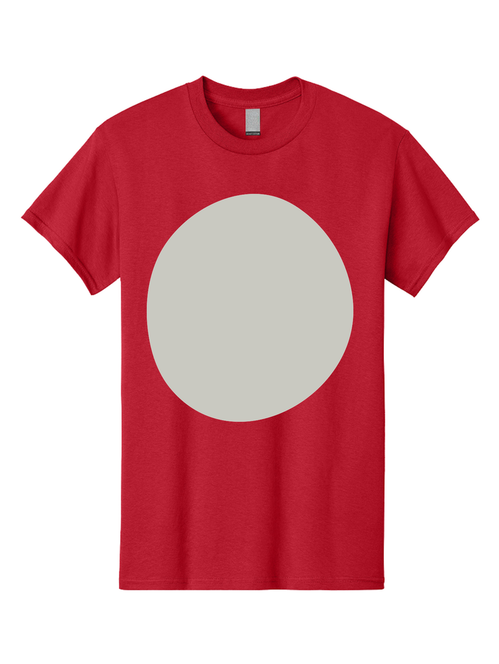 Gray-Circle Men'S Graphic Tee, 100% Cotton, Comfortable Casual Summer Wear, Machine Washable, Gray Circle, Simple Shape, Minimalist Design, Abstract Art, Geometric Figure, Modern Aesthetic, Clean Lines Aae023