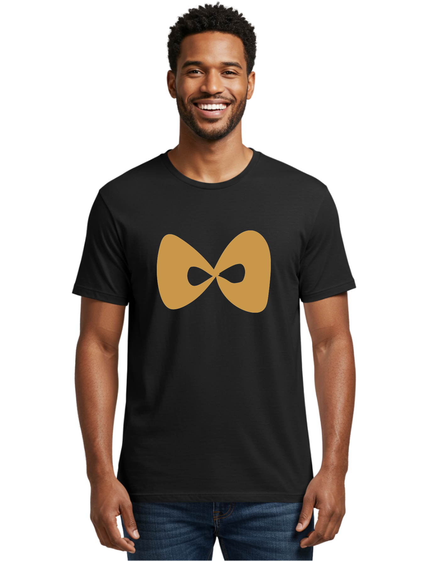 Lemniscate Men'S Graphic Tee, 100% Cotton, Comfortable Casual Summer Wear, Machine Washable, Mathematical Symbol, Infinity Sign, Lemniscate Curve, Geometric Shape, Abstract Design, Symmetrical Figure, Looped Infinity Aae028