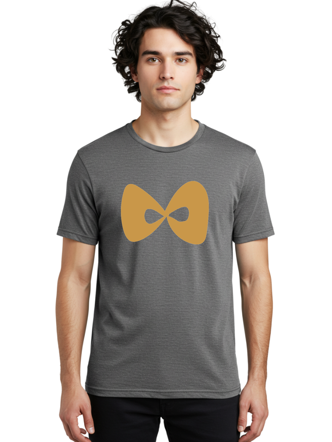 Lemniscate Men'S Graphic Tee, 100% Cotton, Comfortable Casual Summer Wear, Machine Washable, Mathematical Symbol, Infinity Sign, Lemniscate Curve, Geometric Shape, Abstract Design, Symmetrical Figure, Looped Infinity Aae028