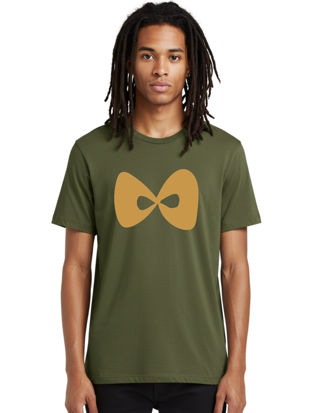 Lemniscate Men'S Graphic Tee, 100% Cotton, Comfortable Casual Summer Wear, Machine Washable, Mathematical Symbol, Infinity Sign, Lemniscate Curve, Geometric Shape, Abstract Design, Symmetrical Figure, Looped Infinity Aae028