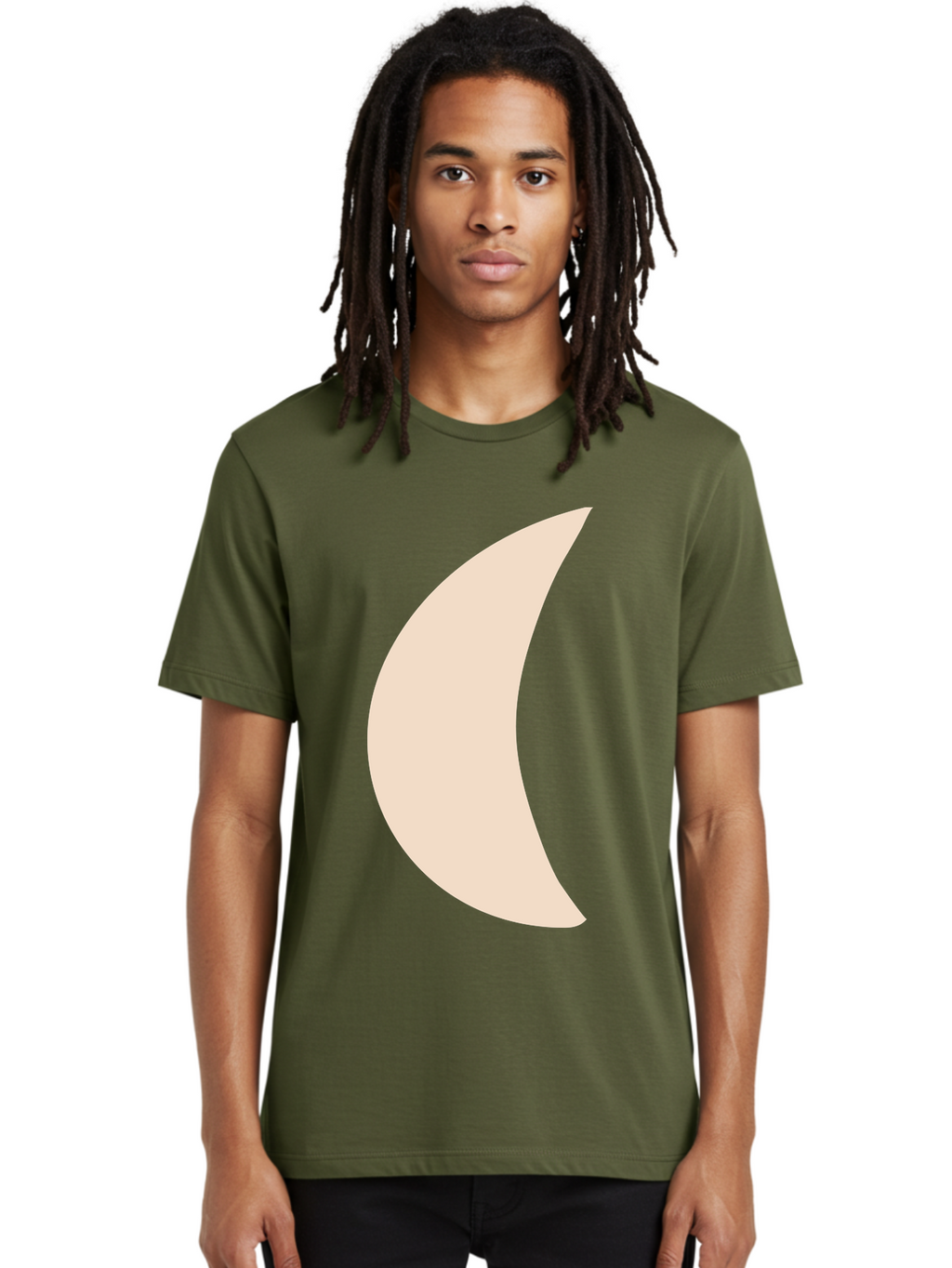 Moon Men'S Graphic Tee, 100% Cotton, Comfortable Casual Summer Wear, Machine Washable, Crescent Moon, Moon Shape, Minimalist Design, Simple Art, Lunar Symbol, Celestial Body, Abstract Illustration Aae032