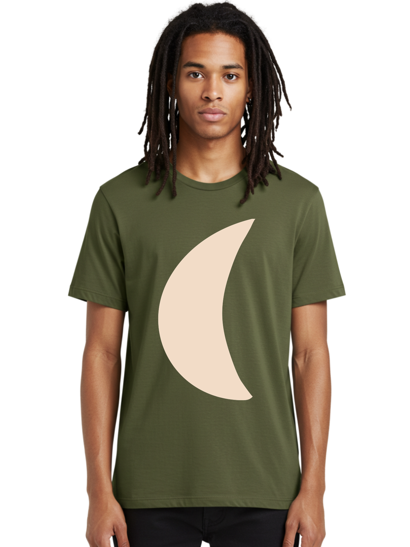 Moon Men'S Graphic Tee, 100% Cotton, Comfortable Casual Summer Wear, Machine Washable, Crescent Moon, Moon Shape, Minimalist Design, Simple Art, Lunar Symbol, Celestial Body, Abstract Illustration Aae032