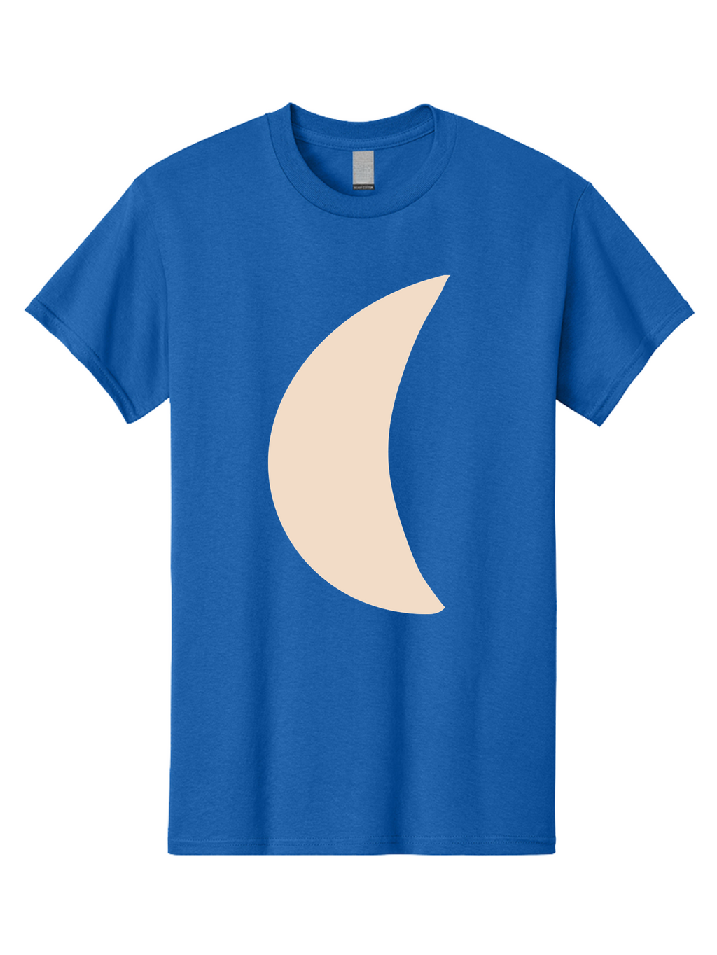 Moon Men'S Graphic Tee, 100% Cotton, Comfortable Casual Summer Wear, Machine Washable, Crescent Moon, Moon Shape, Minimalist Design, Simple Art, Lunar Symbol, Celestial Body, Abstract Illustration Aae032
