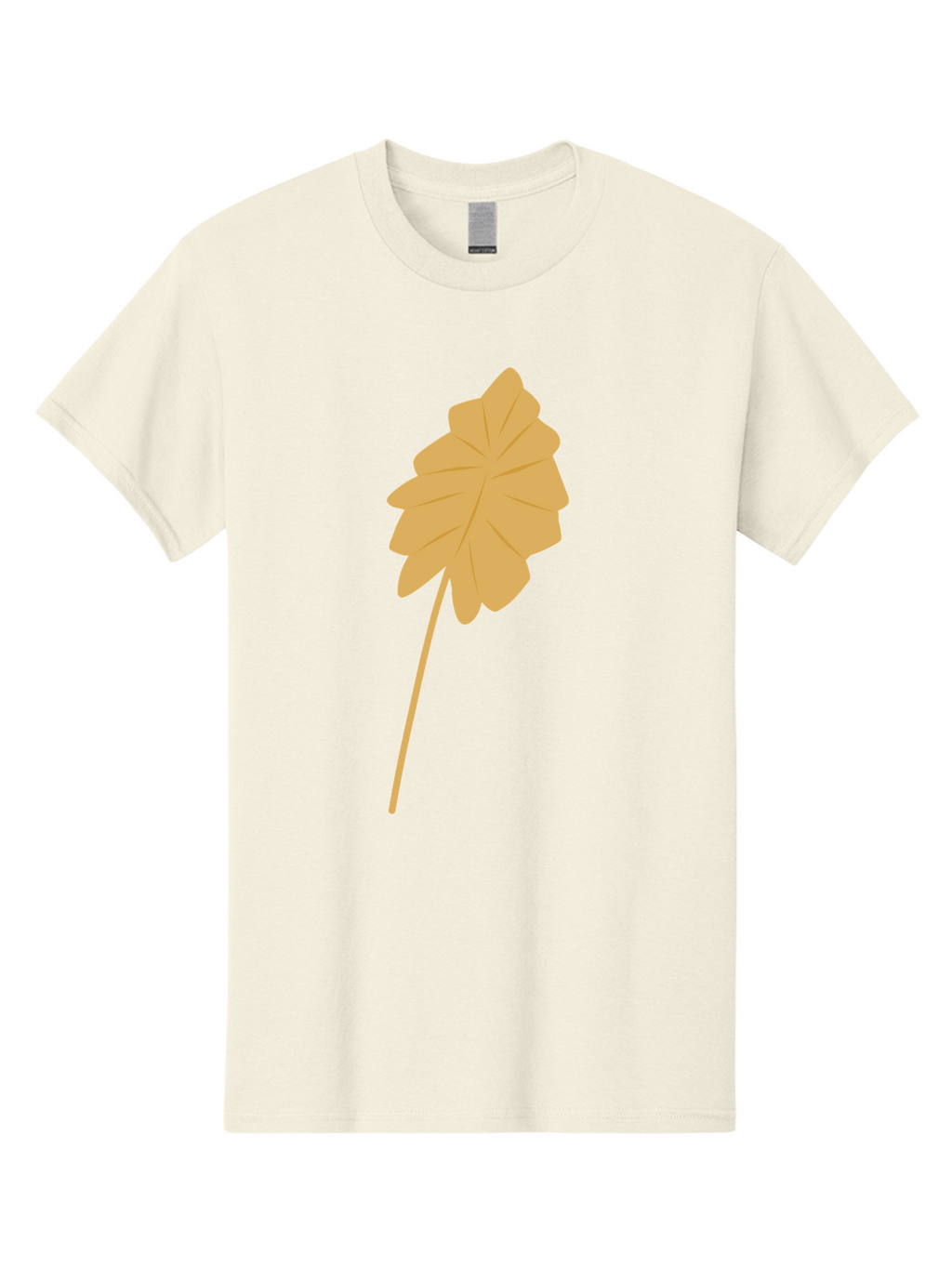 Orange-Leaf Men'S Graphic Tee, 100% Cotton, Comfortable Casual Summer Wear, Machine Washable, Golden Leaf, Simple Design, Autumn Symbol, Nature Icon, Vibrant Yellow, Leaf Illustration, Digital Art Aae036