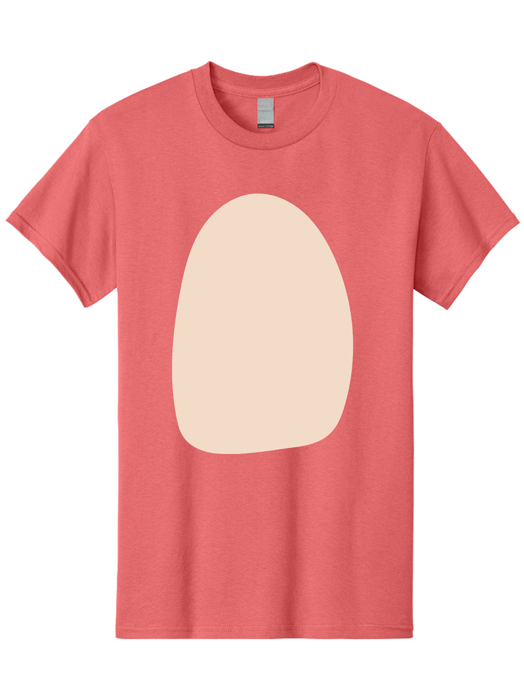 Oval-Shape-1 Men'S Graphic Tee, 100% Cotton, Comfortable Casual Summer Wear, Machine Washable, Oval Shape, Soft Peach Color, Minimalist Design, Simple Graphic, Abstract Shape, Modern Art Aae037