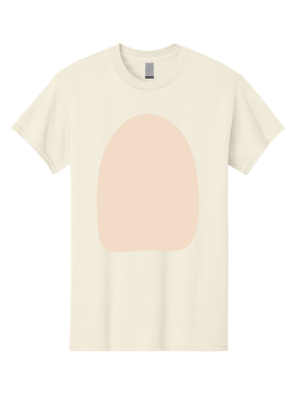 Oval-Shape Men'S Graphic Tee, 100% Cotton, Comfortable Casual Summer Wear, Machine Washable, Beige Shape, Rounded Edges, Minimalist Design, Simple Graphic, Abstract Shape, Soft Color, Clean Lines, Modern Aesthetic Aae039