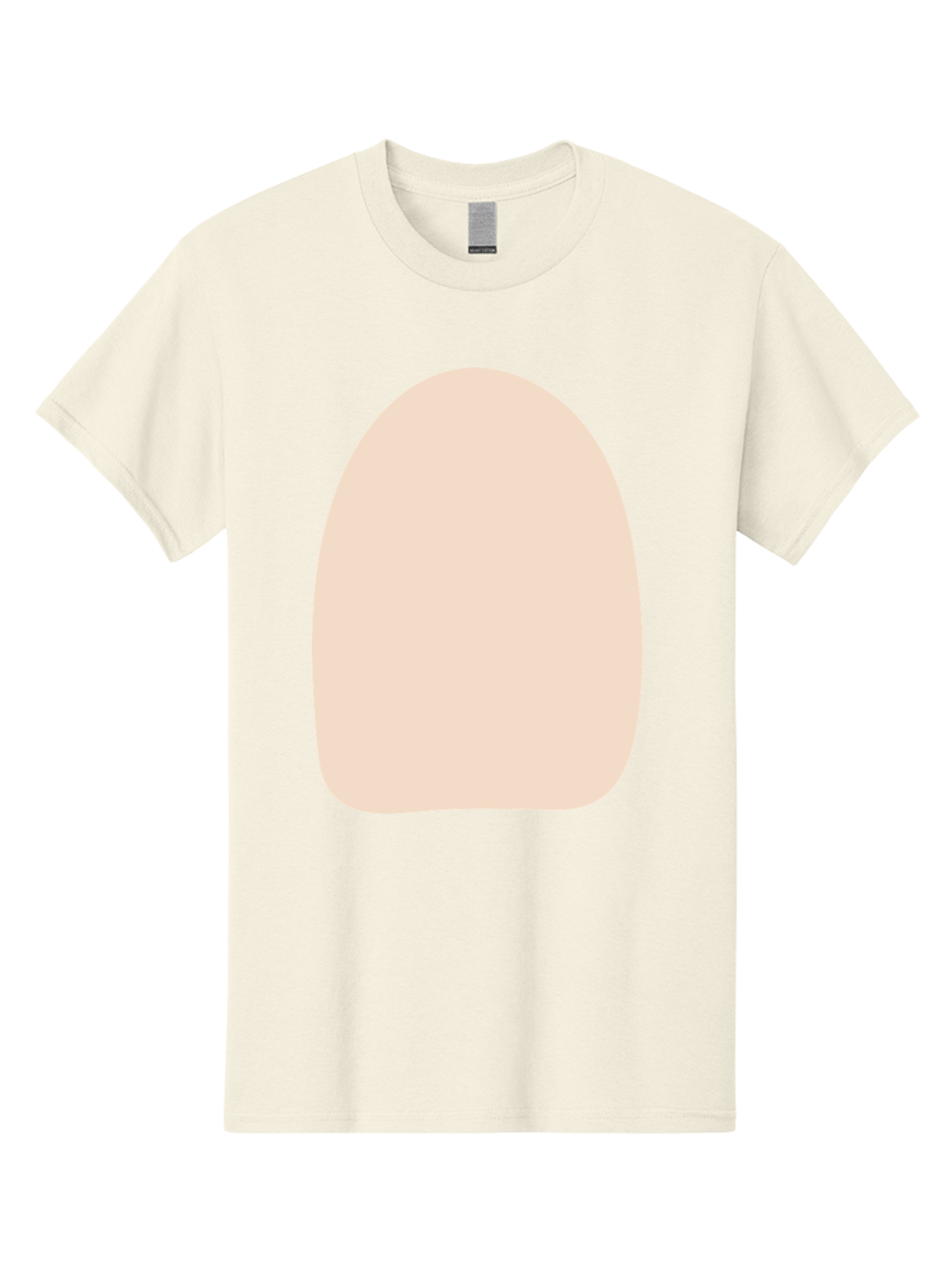 Oval-Shape Men'S Graphic Tee, 100% Cotton, Comfortable Casual Summer Wear, Machine Washable, Beige Shape, Rounded Edges, Minimalist Design, Simple Graphic, Abstract Shape, Soft Color, Clean Lines, Modern Aesthetic Aae039