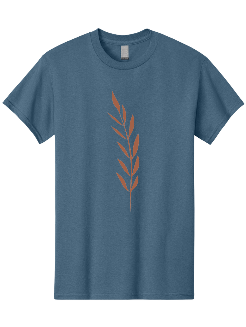 Red-Leaves-1 Men'S Graphic Tee, 100% Cotton, Comfortable Casual Summer Wear, Machine Washable, Red Leafy Branch, Simple Graphic, Leafy Design, Minimalist Art, Bold Red, Floral Element, Modern Illustration Aae047