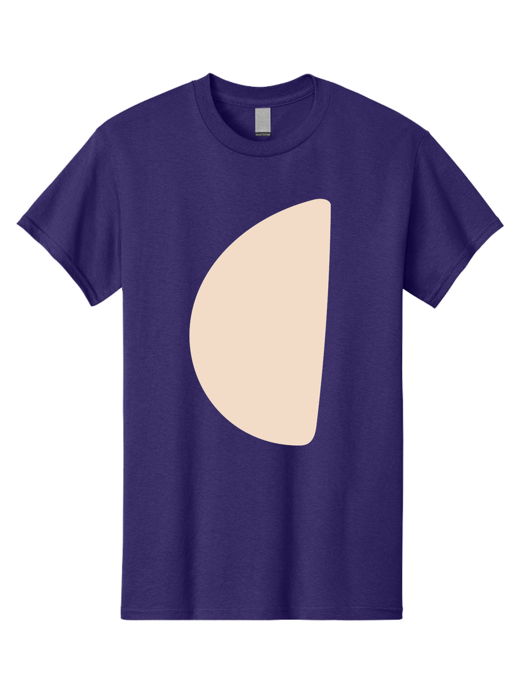 Tan-Semicircle Men'S Graphic Tee, 100% Cotton, Comfortable Casual Summer Wear, Machine Washable, Pale Pink Semicircle, Minimalist Design, Simple Shape, Abstract Art, Modern Graphic, Soft Colors, Geometric Form Aae058