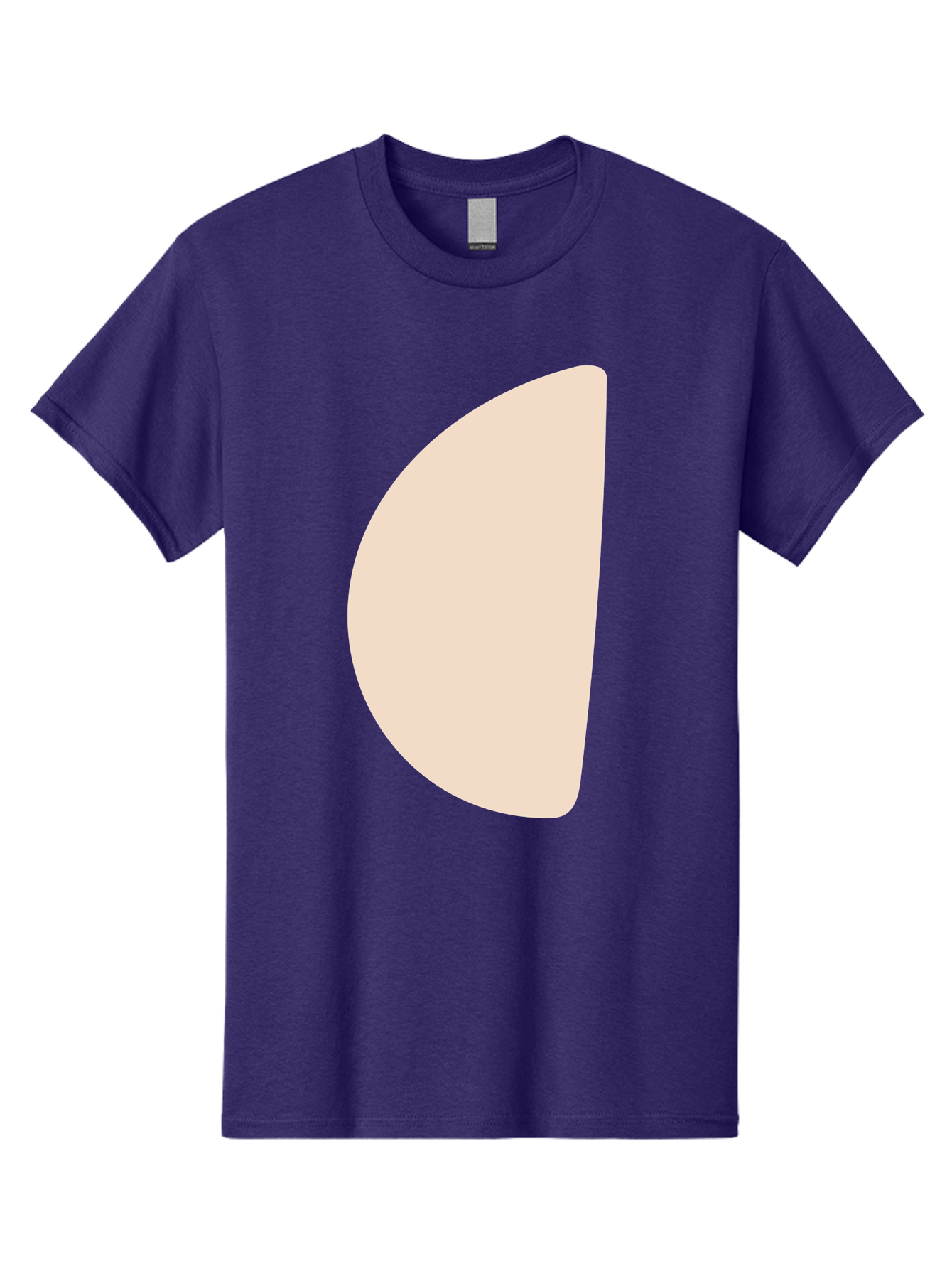 Tan-Semicircle Men'S Graphic Tee, 100% Cotton, Comfortable Casual Summer Wear, Machine Washable, Pale Pink Semicircle, Minimalist Design, Simple Shape, Abstract Art, Modern Graphic, Soft Colors, Geometric Form Aae058