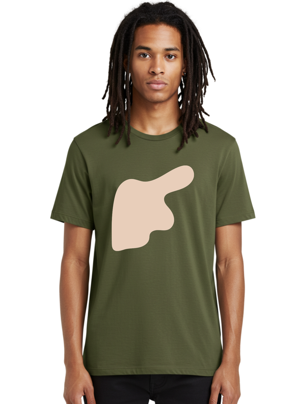 Thumbs-Up Men'S Graphic Tee, 100% Cotton, Comfortable Casual Summer Wear, Machine Washable, Thumbs Up Gesture, Approval Symbol, Positive Feedback, Like Button, Hand Gesture, Social Media Icon, Beige Shape Aae060