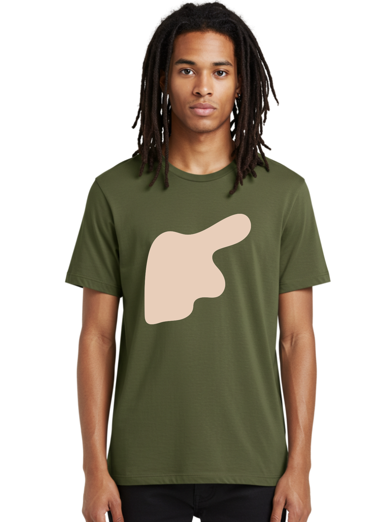 Thumbs-Up Men'S Graphic Tee, 100% Cotton, Comfortable Casual Summer Wear, Machine Washable, Thumbs Up Gesture, Approval Symbol, Positive Feedback, Like Button, Hand Gesture, Social Media Icon, Beige Shape Aae060