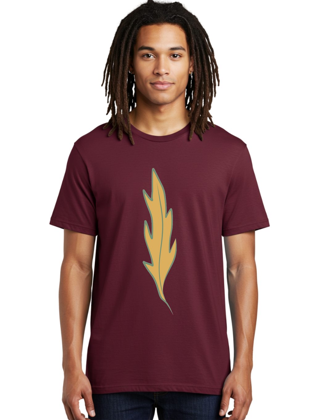 Yellow-Leaf-1 Men'S Graphic Tee, 100% Cotton, Comfortable Casual Summer Wear, Machine Washable, Autumn Leaf, Fall Foliage, Yellow Leaf, Oak Tree, Natural Design, Leaf Illustration, Seasonal Symbol, Botanical Icon, Vibrant Color Aae085