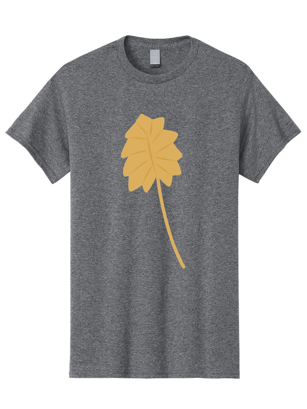 Yellow-Leaf Men'S Graphic Tee, 100% Cotton, Comfortable Casual Summer Wear, Machine Washable, Yellow Leaf, Autumn Leaf, Fall Foliage, Nature Illustration, Single Leaf, Simple Design, Leaf Icon, Graphic Leaf Aae087