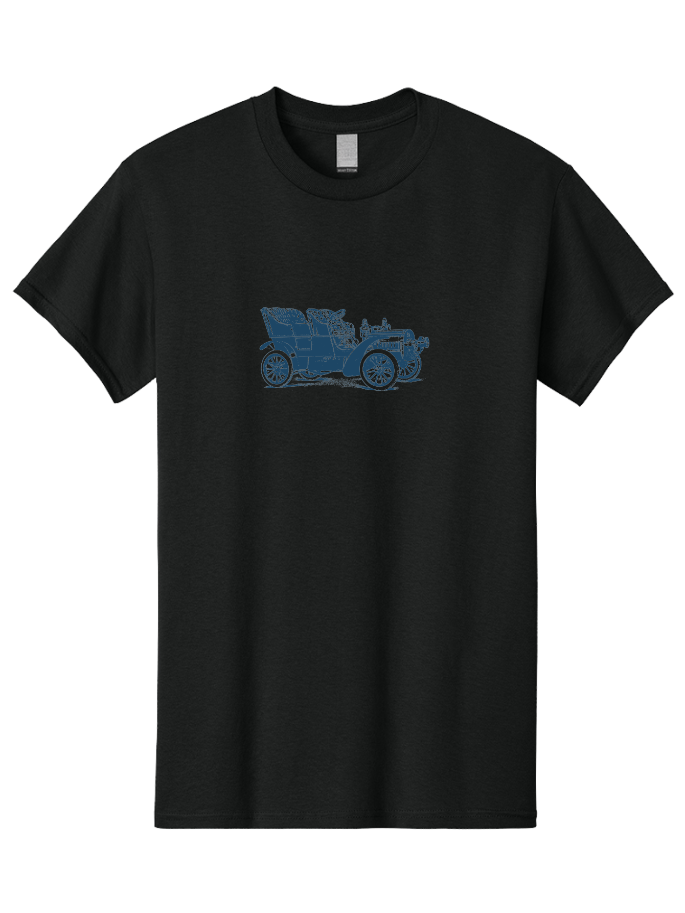 1900S Roadster Drawing Men'S Graphic Tee, 100% Cotton, Comfortable Casual Summer Wear, Machine Washable, Vintage Car, Classic Automobile, Antique Vehicle, Old-Fashioned Transportation, Horse-Less Carriage, Early 20Th Century Car, Retro Style Aae089