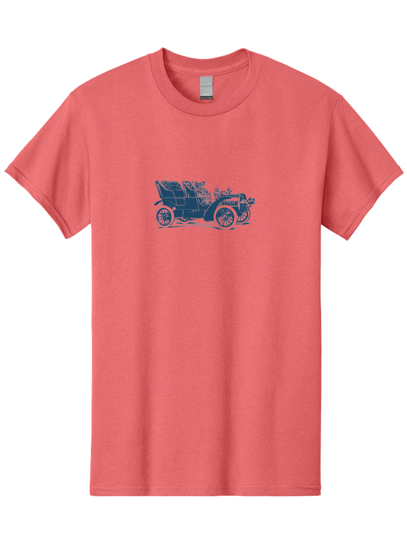 1900S Roadster Drawing Men'S Graphic Tee, 100% Cotton, Comfortable Casual Summer Wear, Machine Washable, Vintage Car, Classic Automobile, Antique Vehicle, Old-Fashioned Transportation, Horse-Less Carriage, Early 20Th Century Car, Retro Style Aae089