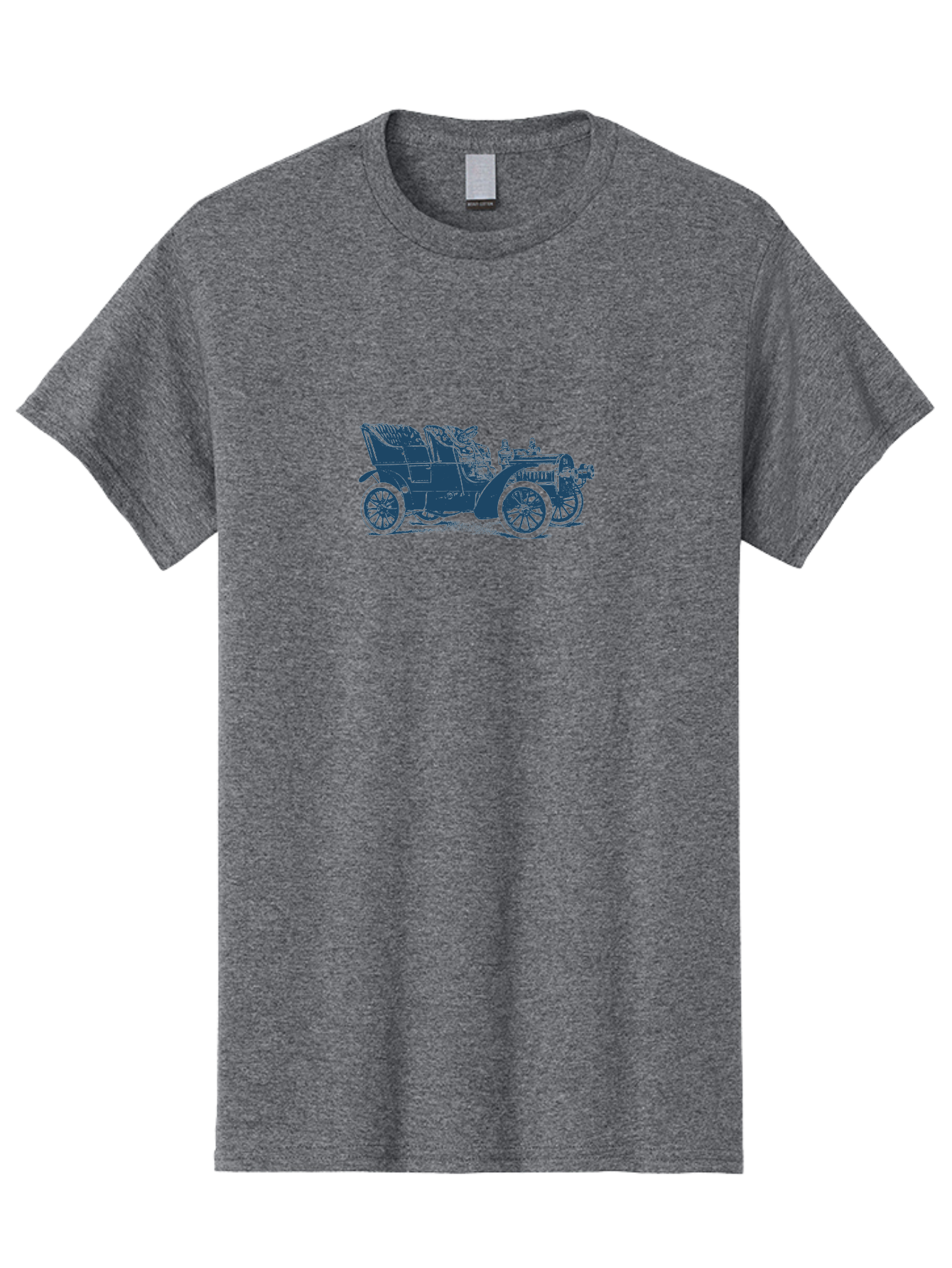 1900S Roadster Drawing Men'S Graphic Tee, 100% Cotton, Comfortable Casual Summer Wear, Machine Washable, Vintage Car, Classic Automobile, Antique Vehicle, Old-Fashioned Transportation, Horse-Less Carriage, Early 20Th Century Car, Retro Style Aae089