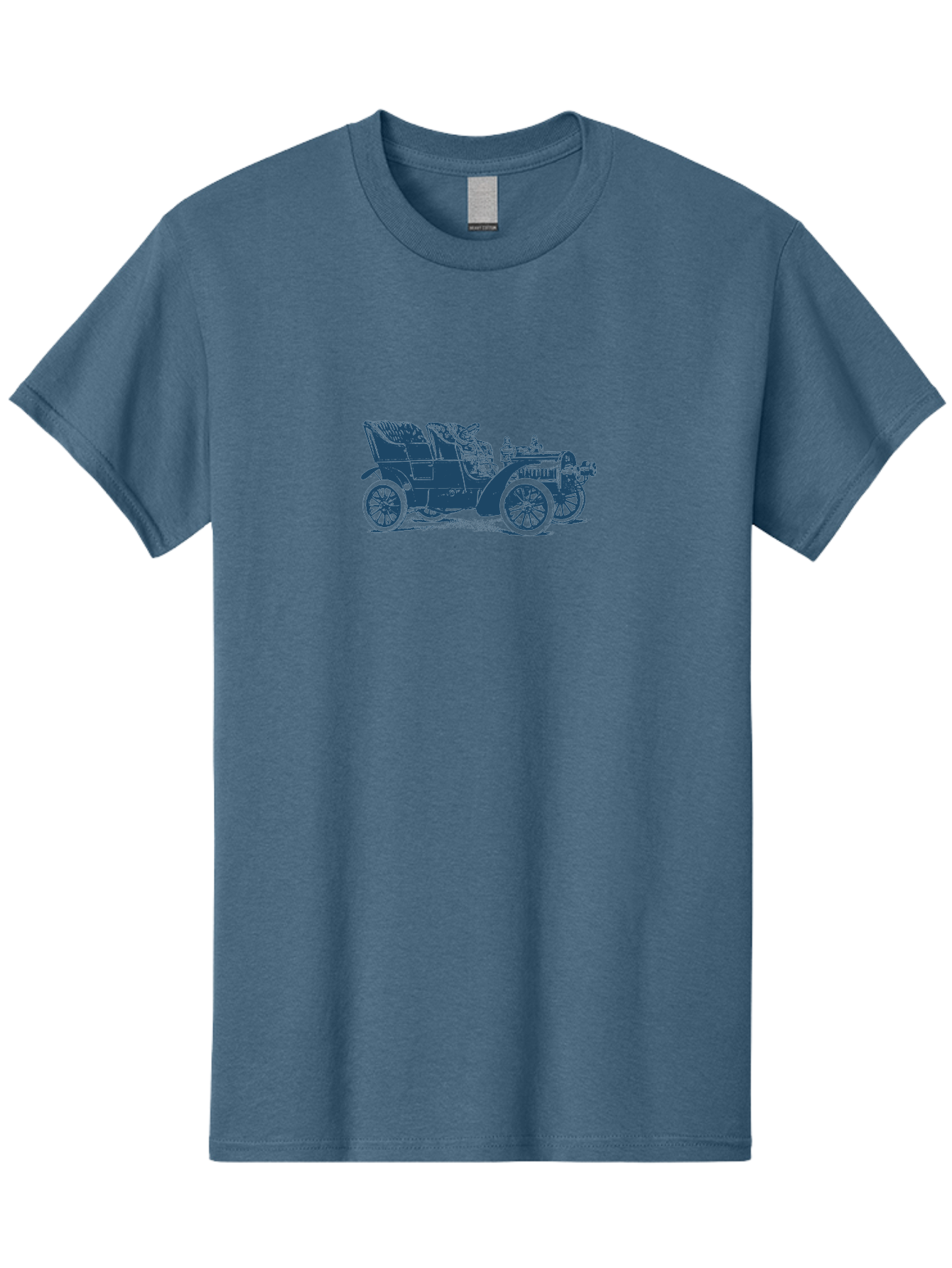 1900S Roadster Drawing Men'S Graphic Tee, 100% Cotton, Comfortable Casual Summer Wear, Machine Washable, Vintage Car, Classic Automobile, Antique Vehicle, Old-Fashioned Transportation, Horse-Less Carriage, Early 20Th Century Car, Retro Style Aae089