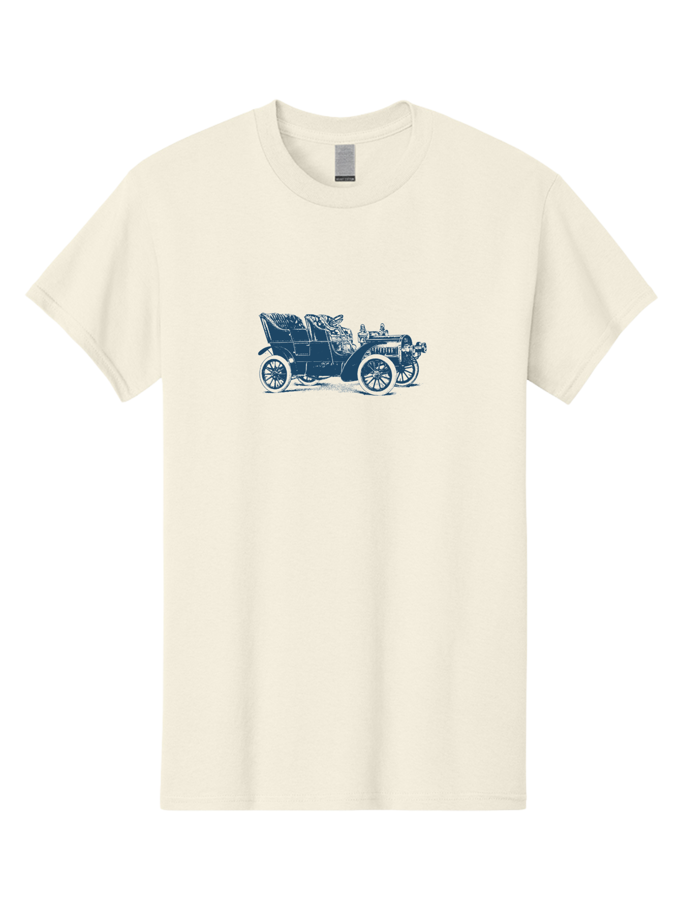 1900S Roadster Drawing Men'S Graphic Tee, 100% Cotton, Comfortable Casual Summer Wear, Machine Washable, Vintage Car, Classic Automobile, Antique Vehicle, Old-Fashioned Transportation, Horse-Less Carriage, Early 20Th Century Car, Retro Style Aae089