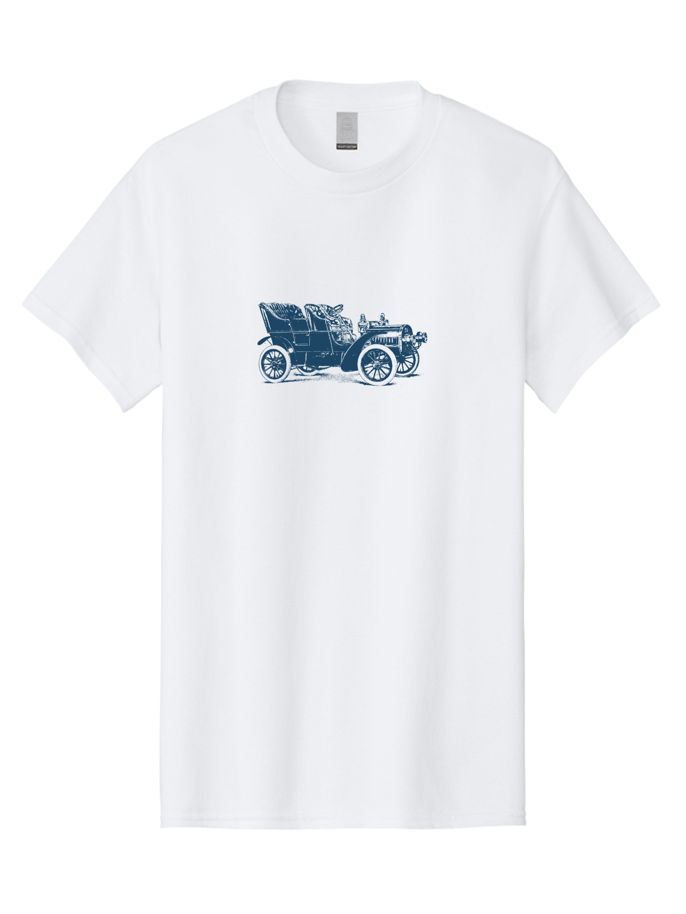 1900S Roadster Drawing Men'S Graphic Tee, 100% Cotton, Comfortable Casual Summer Wear, Machine Washable, Vintage Car, Classic Automobile, Antique Vehicle, Old-Fashioned Transportation, Horse-Less Carriage, Early 20Th Century Car, Retro Style Aae089