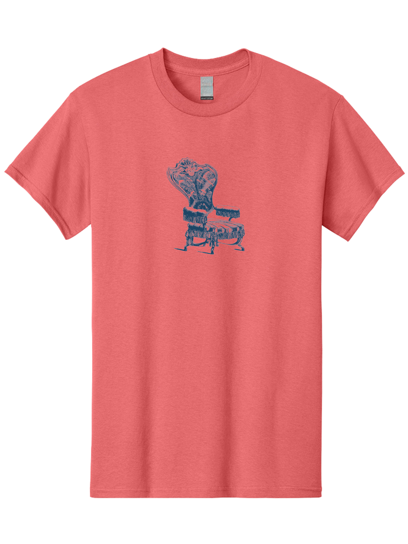 Accent Chair Men'S Graphic Tee, 100% Cotton, Comfortable Casual Summer Wear, Machine Washable, Ornate Chair, Luxurious Furniture, Vintage Decor, Elegant Design, Intricate Details, Fringe Trim, Classic Style, Sophisticated Ambiance, Aae092