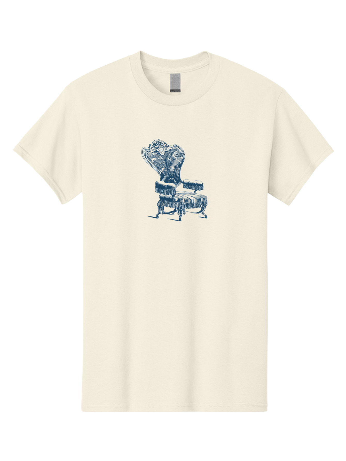 Accent Chair Men'S Graphic Tee, 100% Cotton, Comfortable Casual Summer Wear, Machine Washable, Ornate Chair, Luxurious Furniture, Vintage Decor, Elegant Design, Intricate Details, Fringe Trim, Classic Style, Sophisticated Ambiance, Aae092