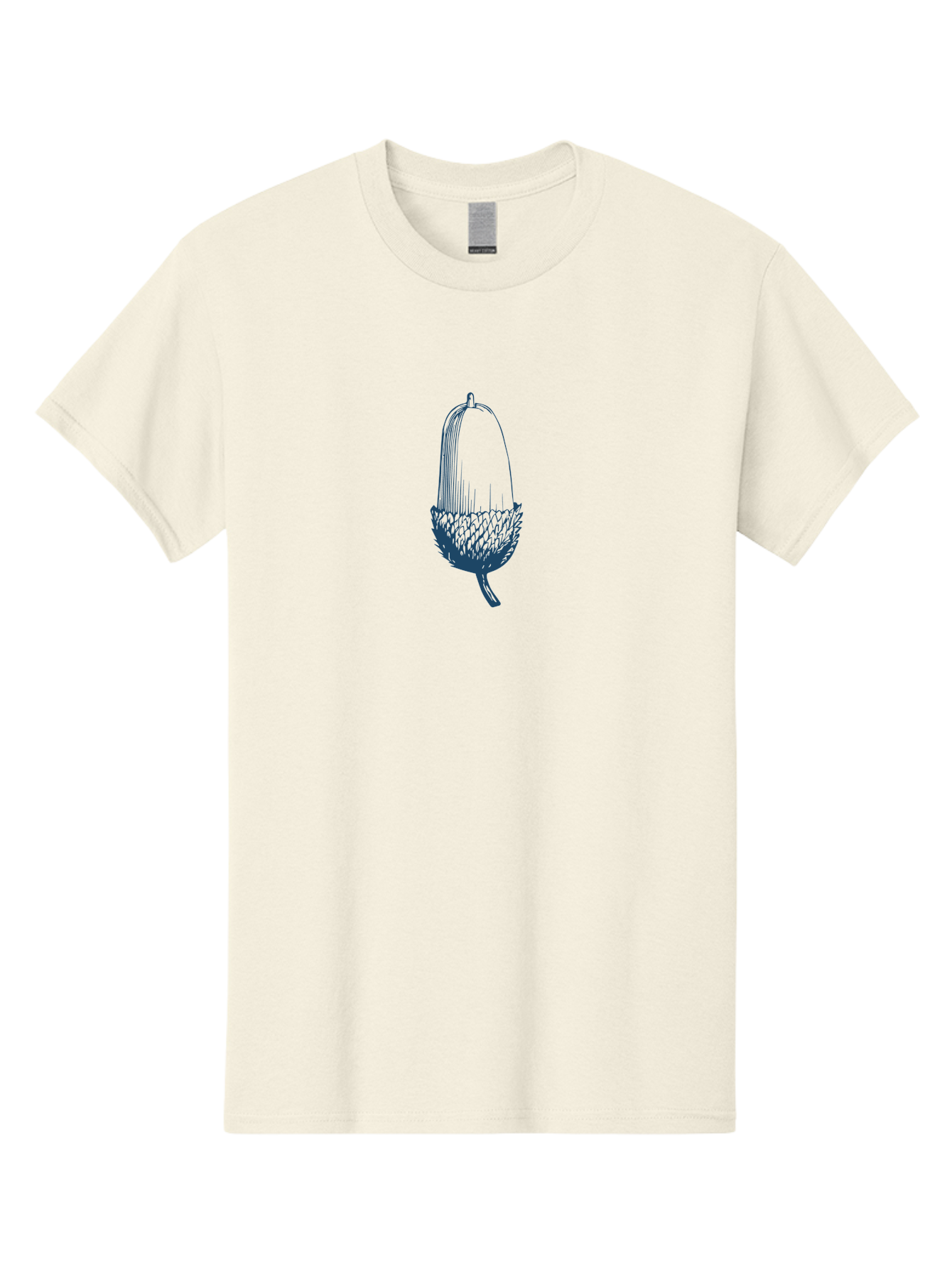 Acorn Men'S Graphic Tee, 100% Cotton, Comfortable Casual Summer Wear, Machine Washable, Acorn Illustration, Oak Tree Symbol, Nature-Inspired Design, Botanical Art, Simple Line Drawing, Forest Element, Abstract Shape, Minimalist Icon Aae093