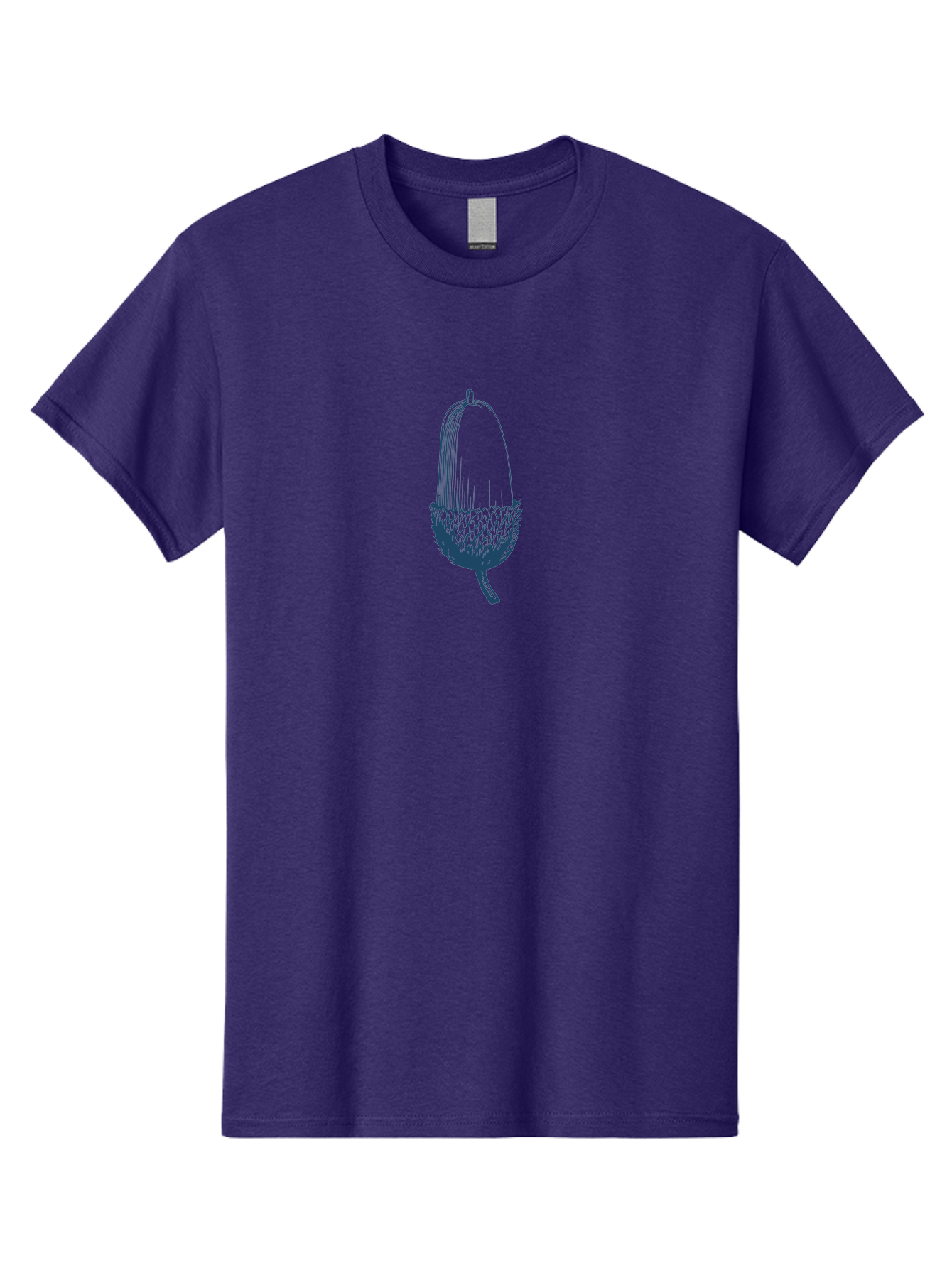Acorn Men'S Graphic Tee, 100% Cotton, Comfortable Casual Summer Wear, Machine Washable, Acorn Illustration, Oak Tree Symbol, Nature-Inspired Design, Botanical Art, Simple Line Drawing, Forest Element, Abstract Shape, Minimalist Icon Aae093