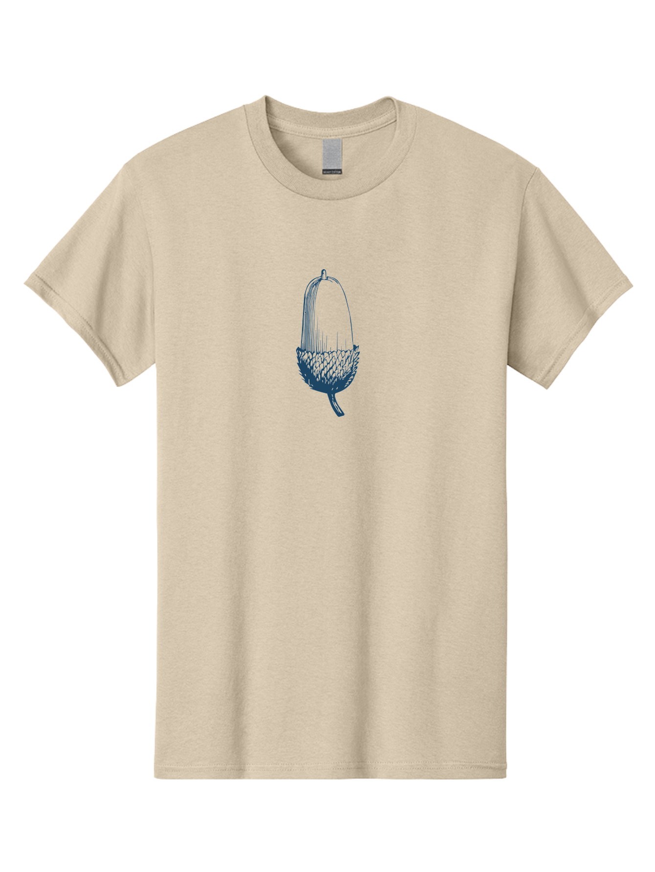 Acorn Men'S Graphic Tee, 100% Cotton, Comfortable Casual Summer Wear, Machine Washable, Acorn Illustration, Oak Tree Symbol, Nature-Inspired Design, Botanical Art, Simple Line Drawing, Forest Element, Abstract Shape, Minimalist Icon Aae093
