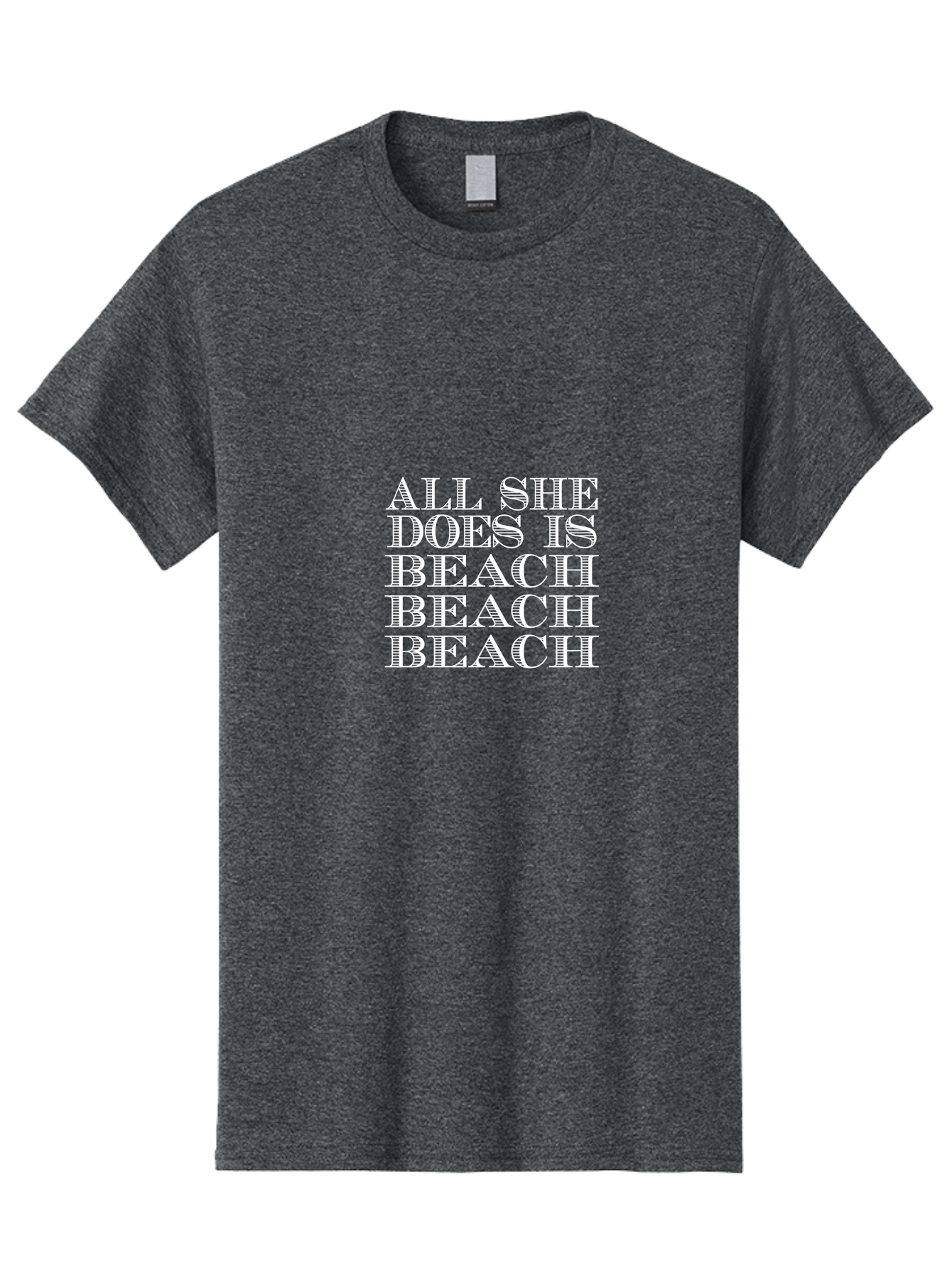 All She Does Is Men'S Graphic Tee, 100% Cotton, Comfortable Casual Summer Wear, Machine Washable, Beach Lifestyle, Beach Quotes, Summer Vibes, Coastal Living, Beachy Feel, Positive Affirmations Aae098