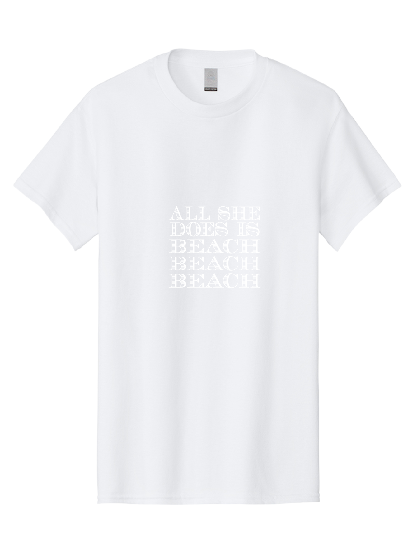 All She Does Is Men'S Graphic Tee, 100% Cotton, Comfortable Casual Summer Wear, Machine Washable, Beach Lifestyle, Beach Quotes, Summer Vibes, Coastal Living, Beachy Feel, Positive Affirmations Aae098