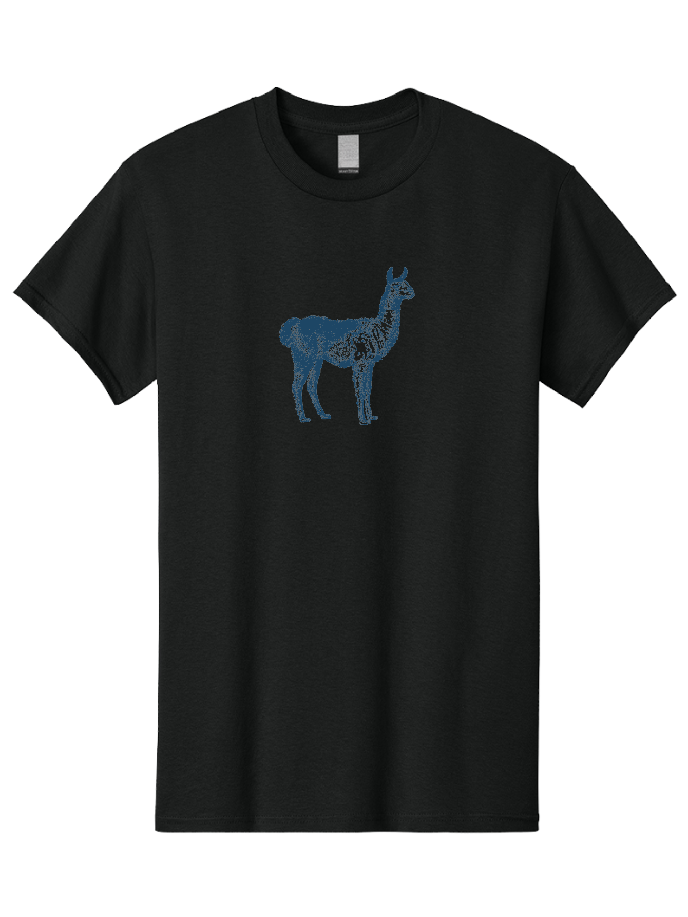Alto Llama Men'S Graphic Tee, 100% Cotton, Comfortable Casual Summer Wear, Machine Washable, Llama Illustration, Stylized Animal Art, Vibrant Colors, Abstract Design, Modern Graphic, Wildlife Inspiration, Artistic Expression, Camelid Species Aae099