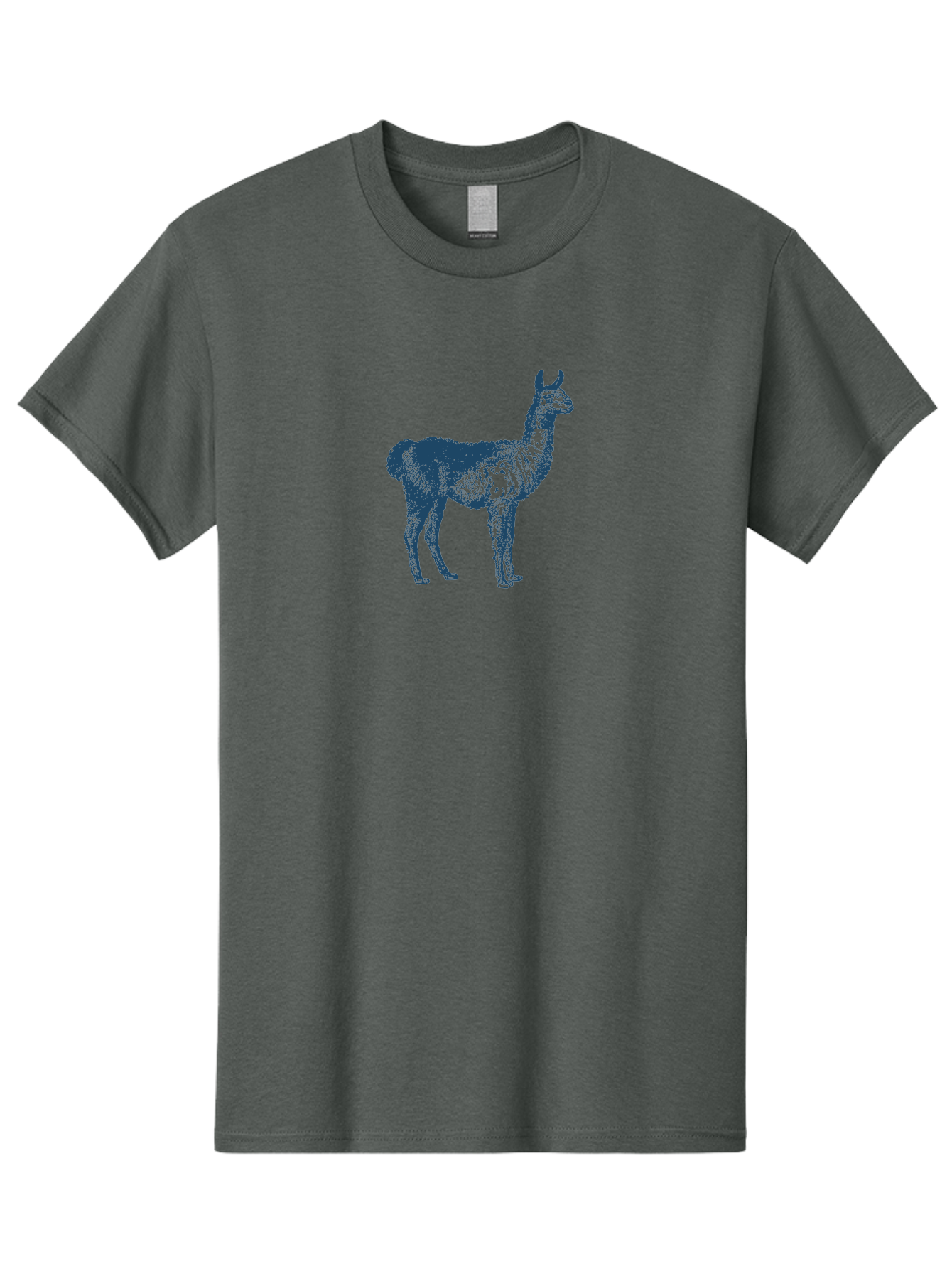 Alto Llama Men'S Graphic Tee, 100% Cotton, Comfortable Casual Summer Wear, Machine Washable, Llama Illustration, Stylized Animal Art, Vibrant Colors, Abstract Design, Modern Graphic, Wildlife Inspiration, Artistic Expression, Camelid Species Aae099