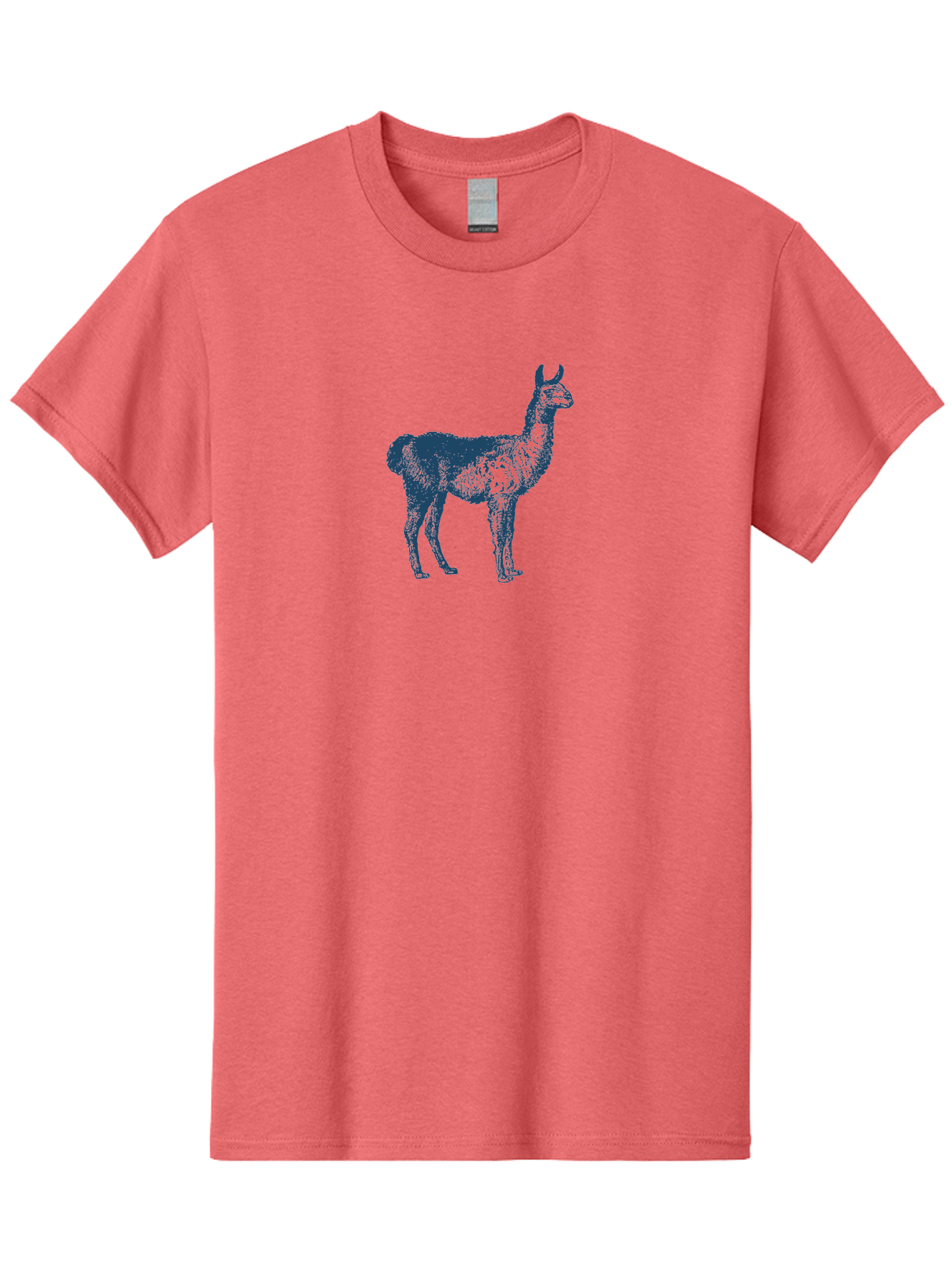 Alto Llama Men'S Graphic Tee, 100% Cotton, Comfortable Casual Summer Wear, Machine Washable, Llama Illustration, Stylized Animal Art, Vibrant Colors, Abstract Design, Modern Graphic, Wildlife Inspiration, Artistic Expression, Camelid Species Aae099