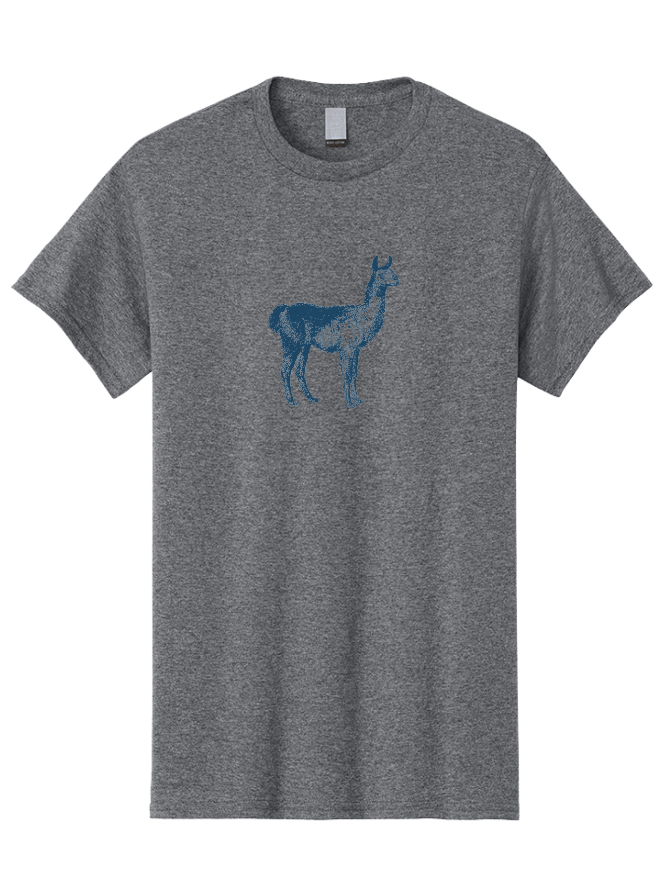 Alto Llama Men'S Graphic Tee, 100% Cotton, Comfortable Casual Summer Wear, Machine Washable, Llama Illustration, Stylized Animal Art, Vibrant Colors, Abstract Design, Modern Graphic, Wildlife Inspiration, Artistic Expression, Camelid Species Aae099