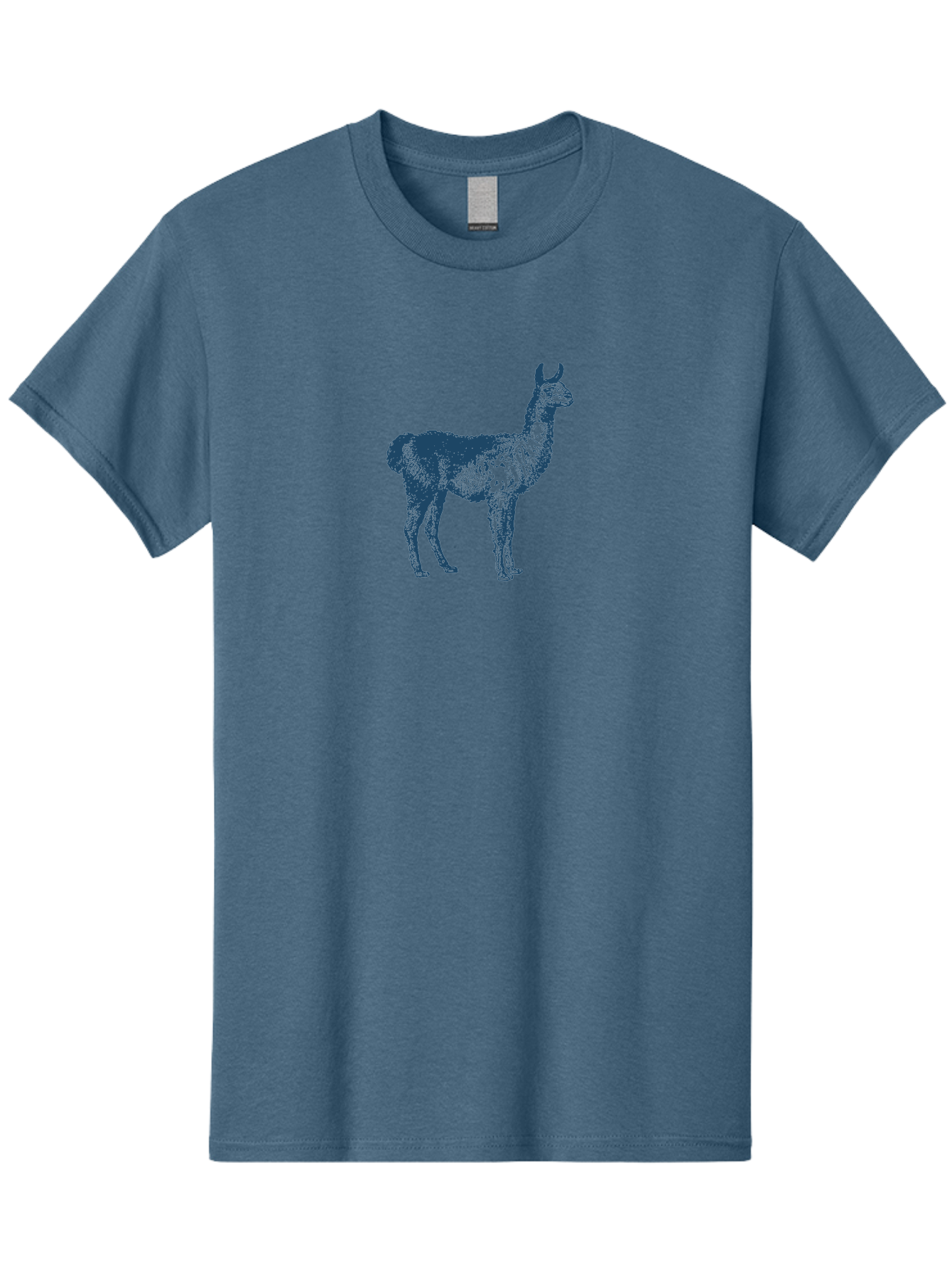 Alto Llama Men'S Graphic Tee, 100% Cotton, Comfortable Casual Summer Wear, Machine Washable, Llama Illustration, Stylized Animal Art, Vibrant Colors, Abstract Design, Modern Graphic, Wildlife Inspiration, Artistic Expression, Camelid Species Aae099