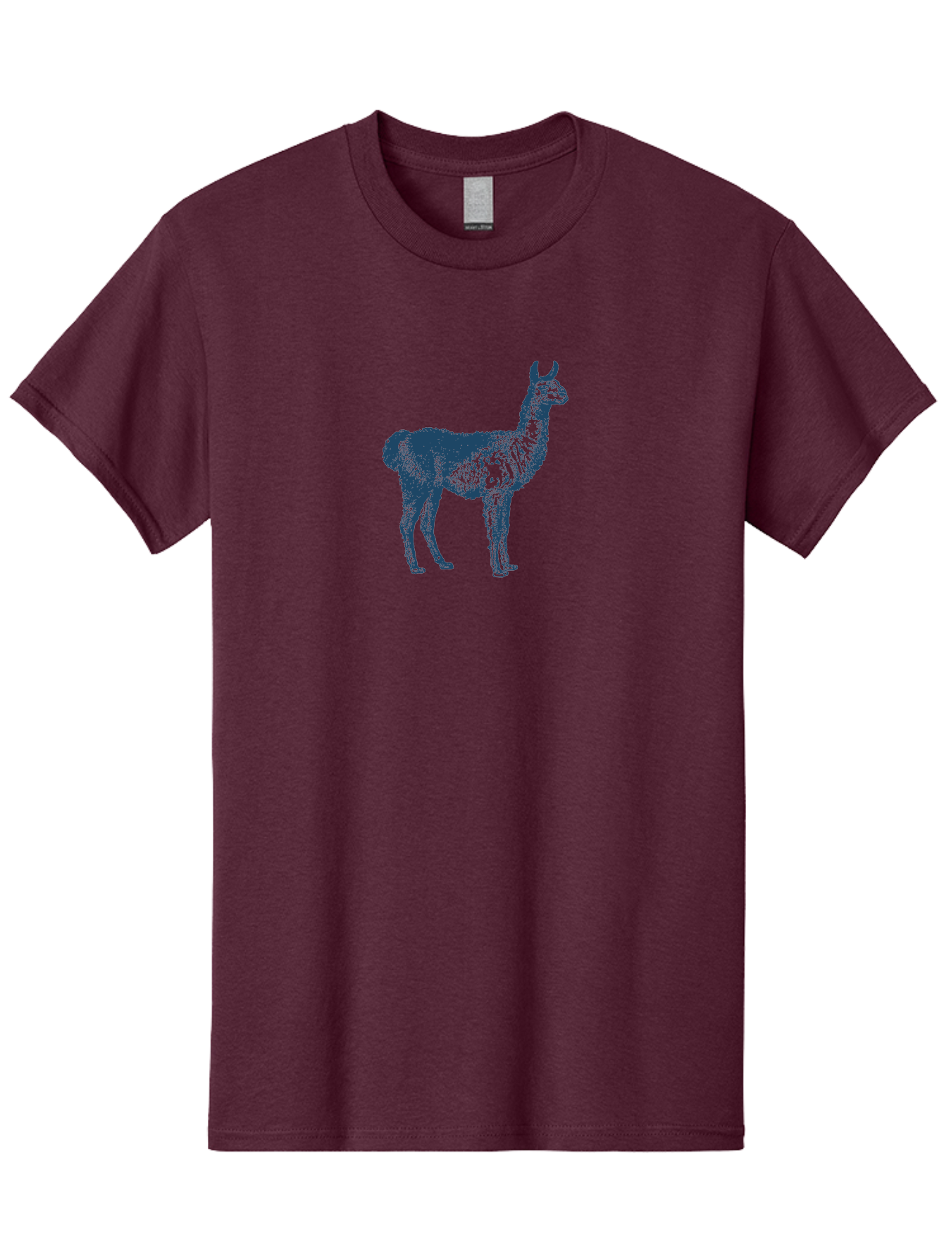 Alto Llama Men'S Graphic Tee, 100% Cotton, Comfortable Casual Summer Wear, Machine Washable, Llama Illustration, Stylized Animal Art, Vibrant Colors, Abstract Design, Modern Graphic, Wildlife Inspiration, Artistic Expression, Camelid Species Aae099