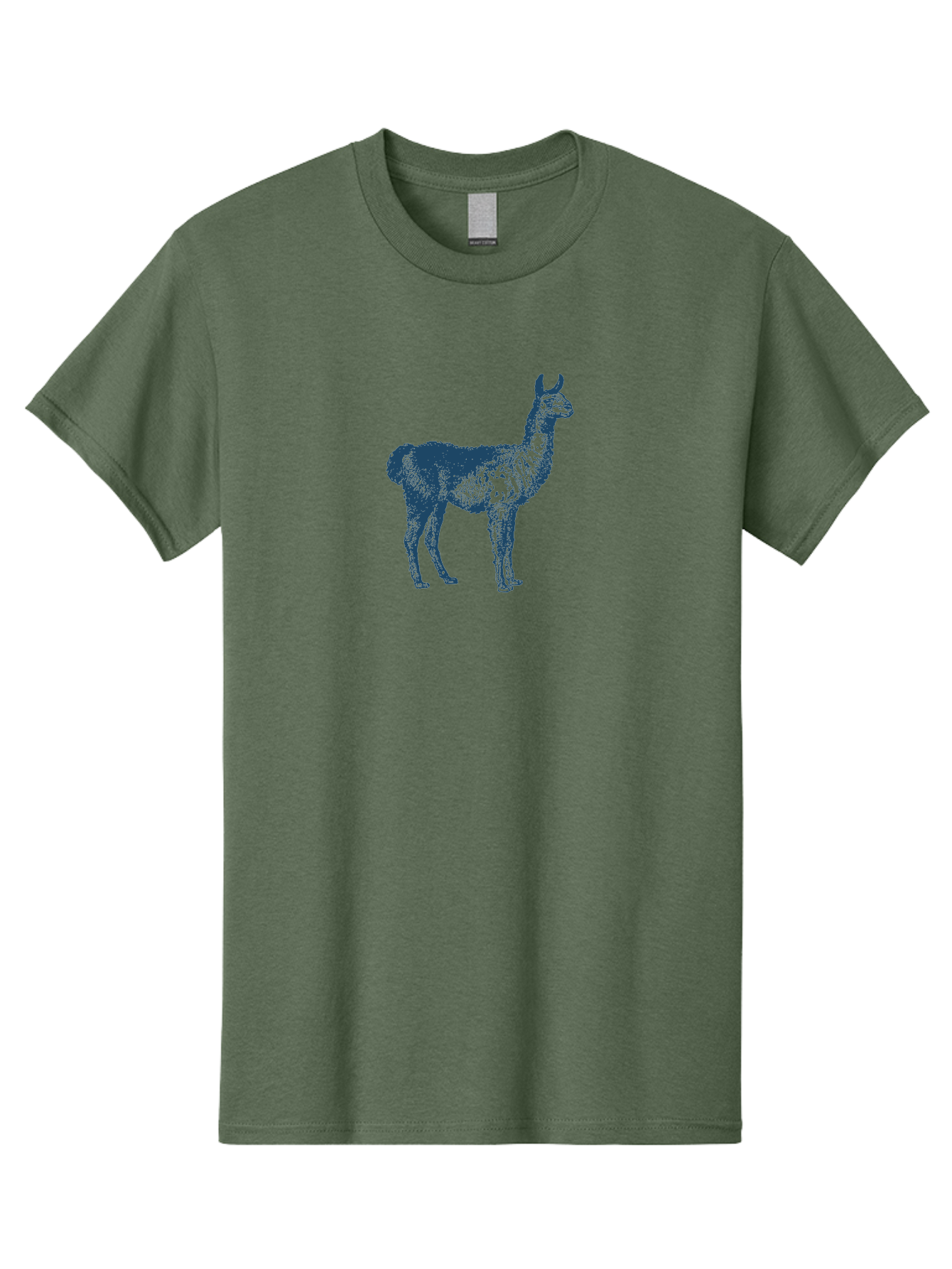 Alto Llama Men'S Graphic Tee, 100% Cotton, Comfortable Casual Summer Wear, Machine Washable, Llama Illustration, Stylized Animal Art, Vibrant Colors, Abstract Design, Modern Graphic, Wildlife Inspiration, Artistic Expression, Camelid Species Aae099