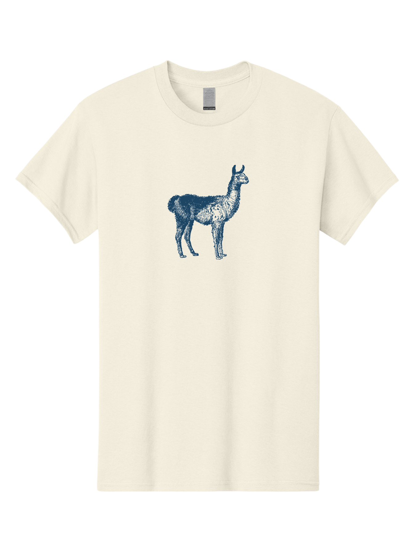 Alto Llama Men'S Graphic Tee, 100% Cotton, Comfortable Casual Summer Wear, Machine Washable, Llama Illustration, Stylized Animal Art, Vibrant Colors, Abstract Design, Modern Graphic, Wildlife Inspiration, Artistic Expression, Camelid Species Aae099