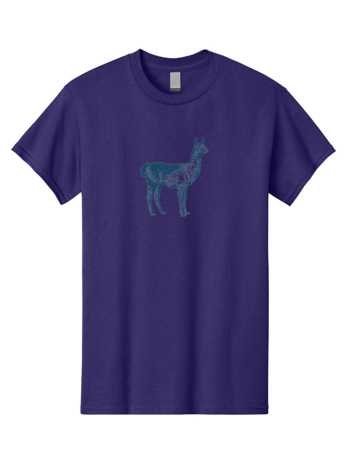 Alto Llama Men'S Graphic Tee, 100% Cotton, Comfortable Casual Summer Wear, Machine Washable, Llama Illustration, Stylized Animal Art, Vibrant Colors, Abstract Design, Modern Graphic, Wildlife Inspiration, Artistic Expression, Camelid Species Aae099