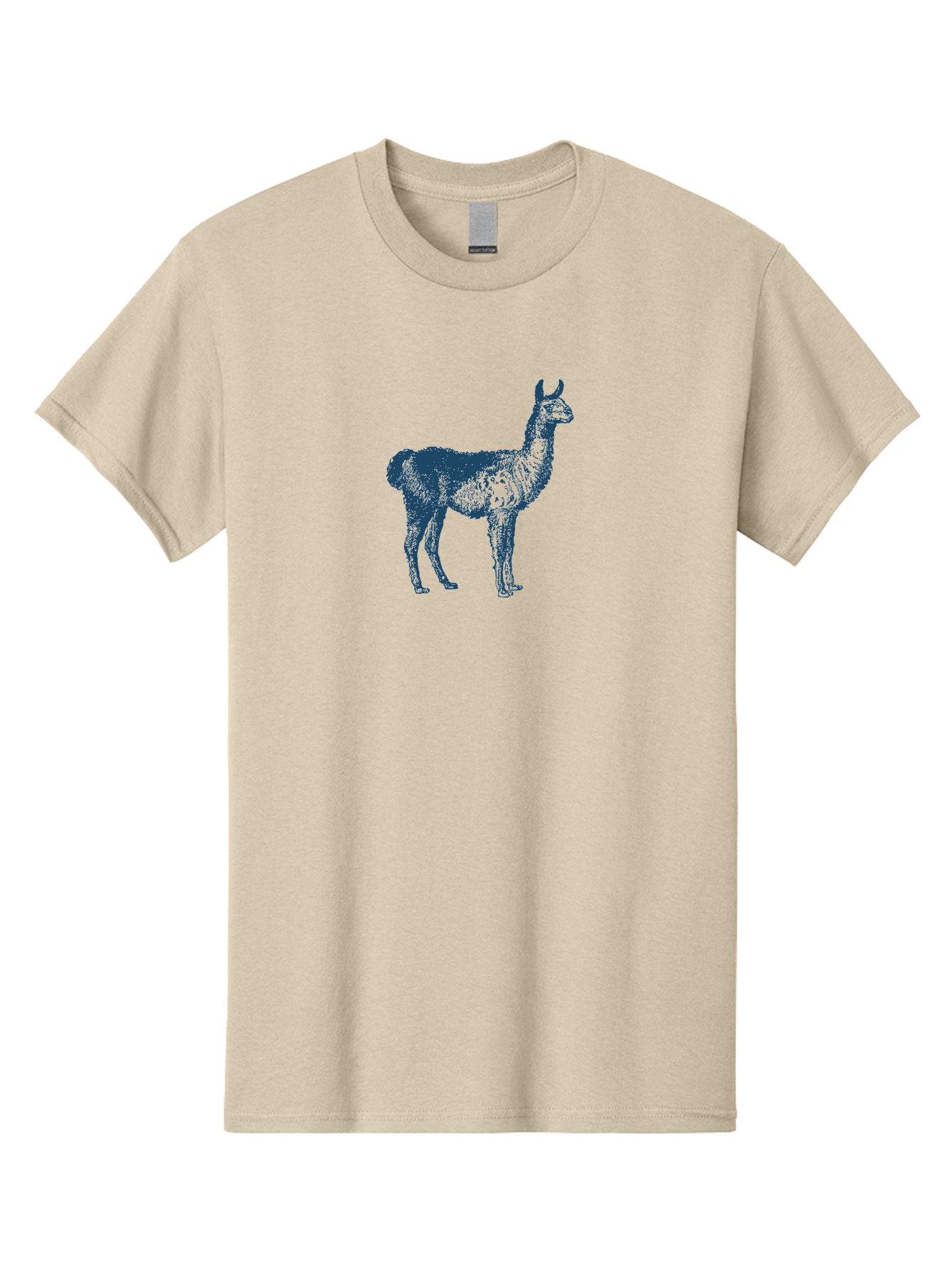 Alto Llama Men'S Graphic Tee, 100% Cotton, Comfortable Casual Summer Wear, Machine Washable, Llama Illustration, Stylized Animal Art, Vibrant Colors, Abstract Design, Modern Graphic, Wildlife Inspiration, Artistic Expression, Camelid Species Aae099