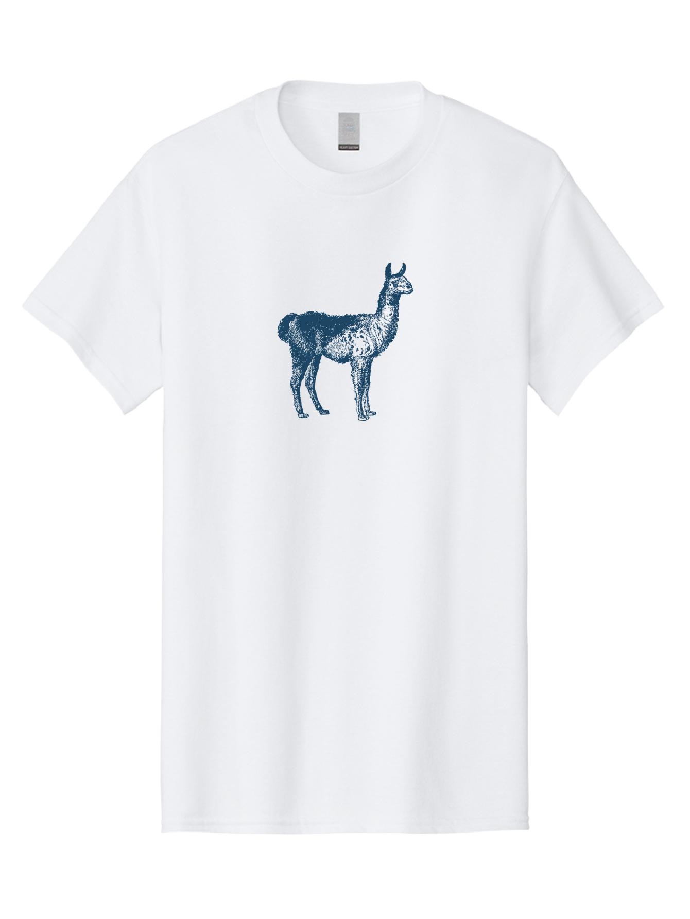 Alto Llama Men'S Graphic Tee, 100% Cotton, Comfortable Casual Summer Wear, Machine Washable, Llama Illustration, Stylized Animal Art, Vibrant Colors, Abstract Design, Modern Graphic, Wildlife Inspiration, Artistic Expression, Camelid Species Aae099