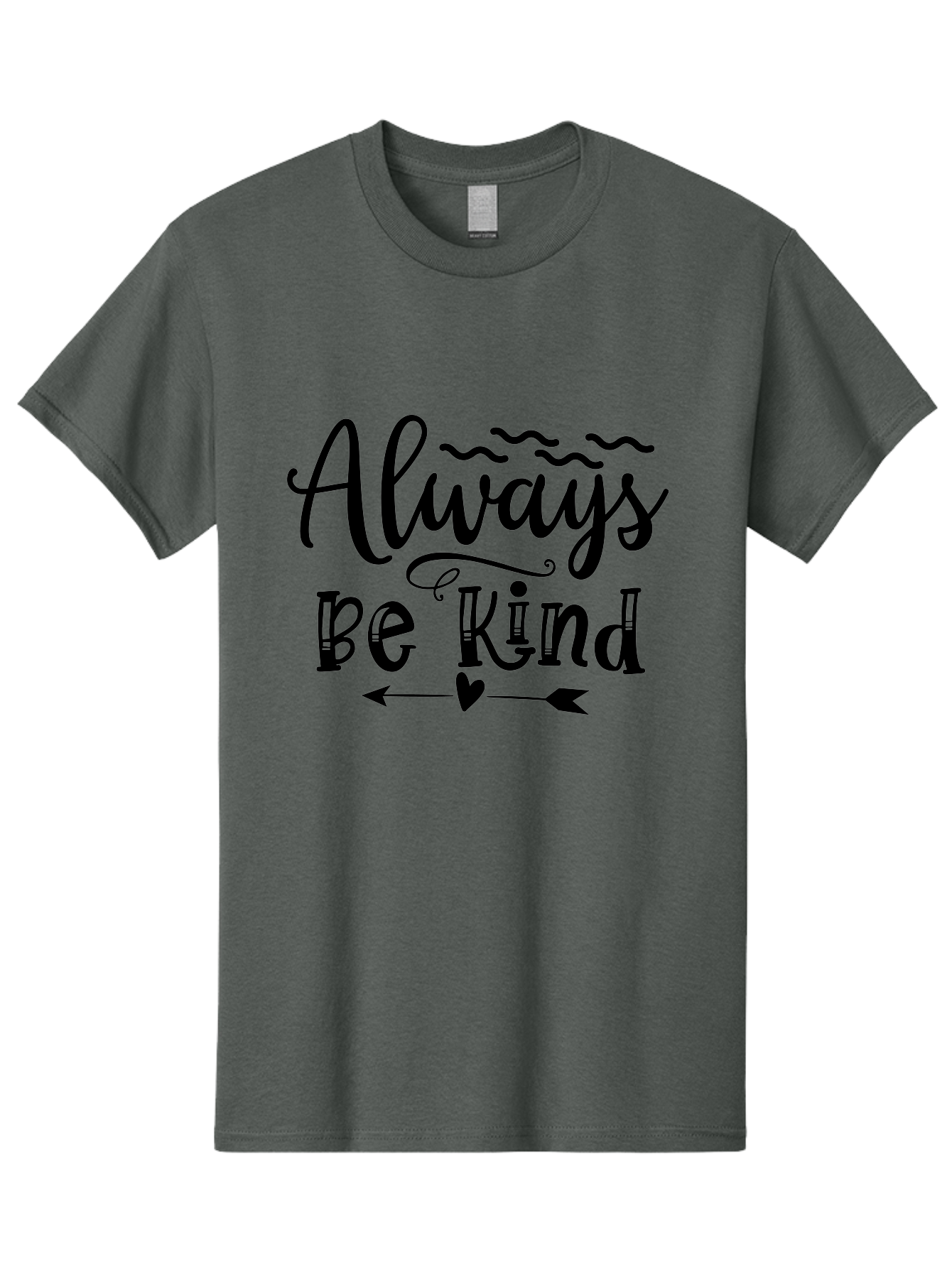 Always Be Kind Men'S Graphic Tee, 100% Cotton, Comfortable Casual Summer Wear, Machine Washable, Kindness Matters, Inspirational Quote, Motivational Phrase, Positive Message, Heartwarming Sentiment, Love And Care Aae100