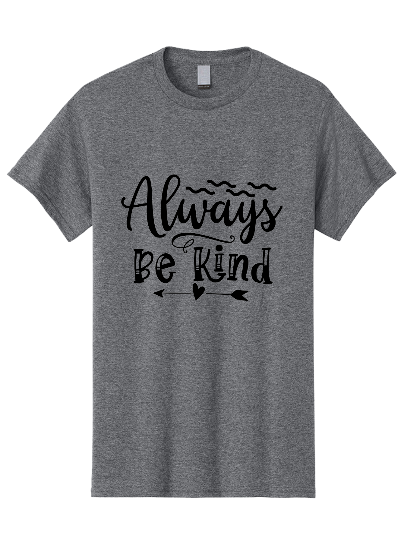 Always Be Kind Men'S Graphic Tee, 100% Cotton, Comfortable Casual Summer Wear, Machine Washable, Kindness Matters, Inspirational Quote, Motivational Phrase, Positive Message, Heartwarming Sentiment, Love And Care Aae100