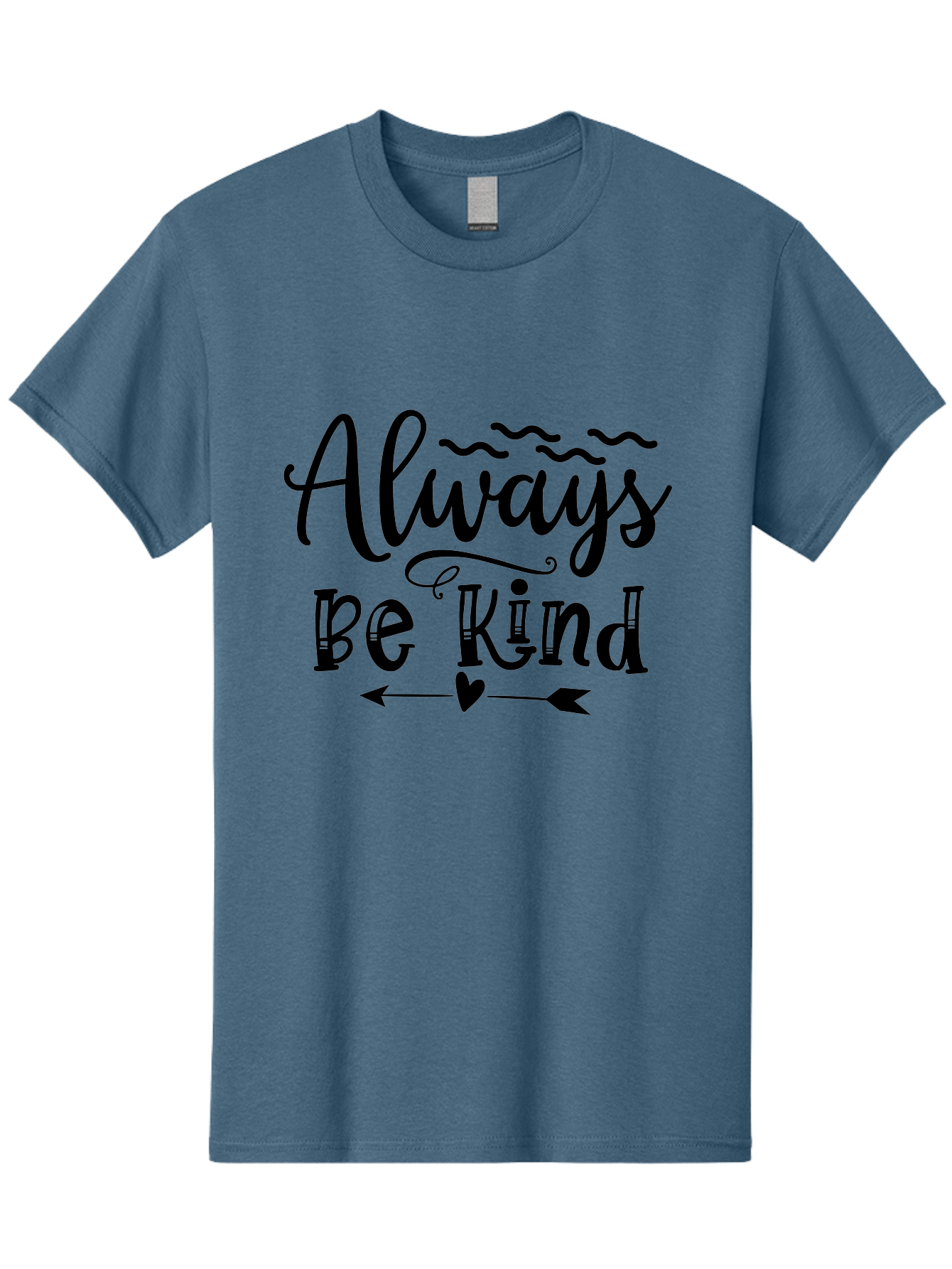 Always Be Kind Men'S Graphic Tee, 100% Cotton, Comfortable Casual Summer Wear, Machine Washable, Kindness Matters, Inspirational Quote, Motivational Phrase, Positive Message, Heartwarming Sentiment, Love And Care Aae100
