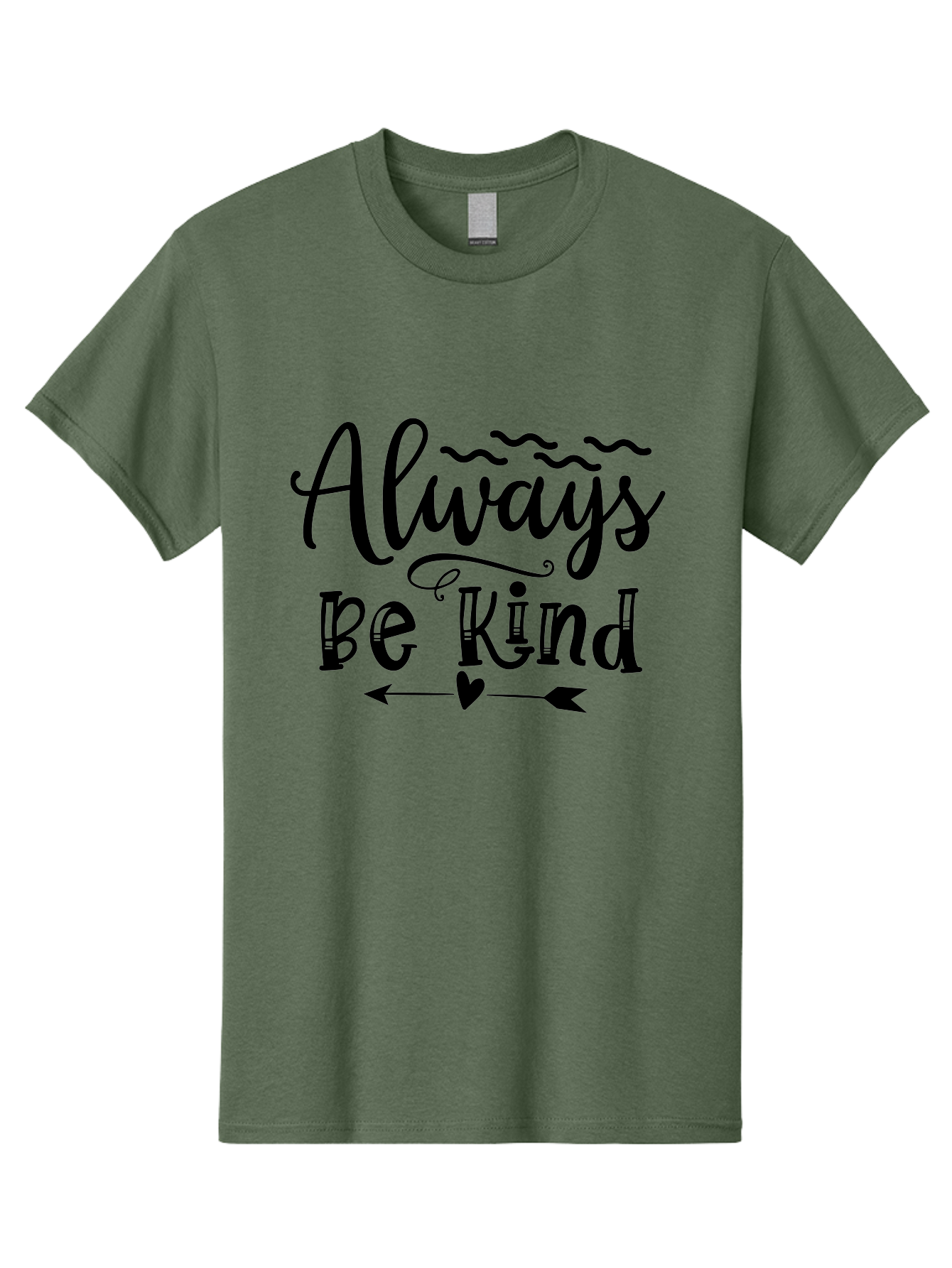 Always Be Kind Men'S Graphic Tee, 100% Cotton, Comfortable Casual Summer Wear, Machine Washable, Kindness Matters, Inspirational Quote, Motivational Phrase, Positive Message, Heartwarming Sentiment, Love And Care Aae100