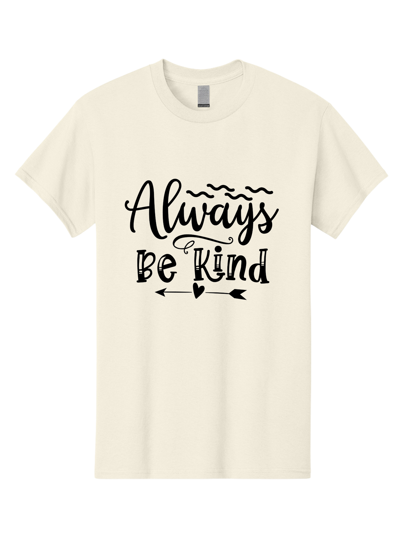 Always Be Kind Men'S Graphic Tee, 100% Cotton, Comfortable Casual Summer Wear, Machine Washable, Kindness Matters, Inspirational Quote, Motivational Phrase, Positive Message, Heartwarming Sentiment, Love And Care Aae100